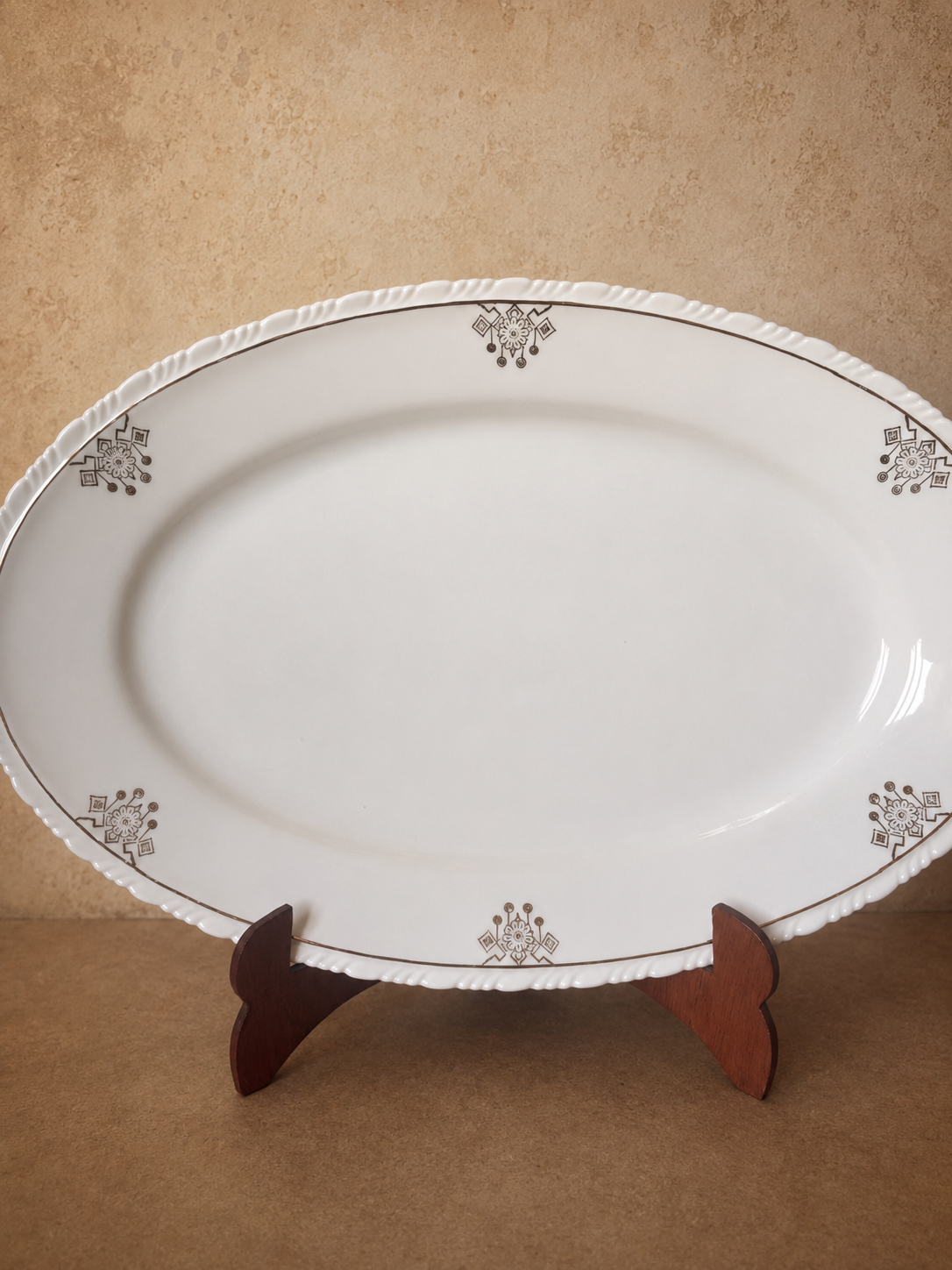 Travessa Oval Vista Alegre com motivos florais 40 × 26  (DMCPS_555)