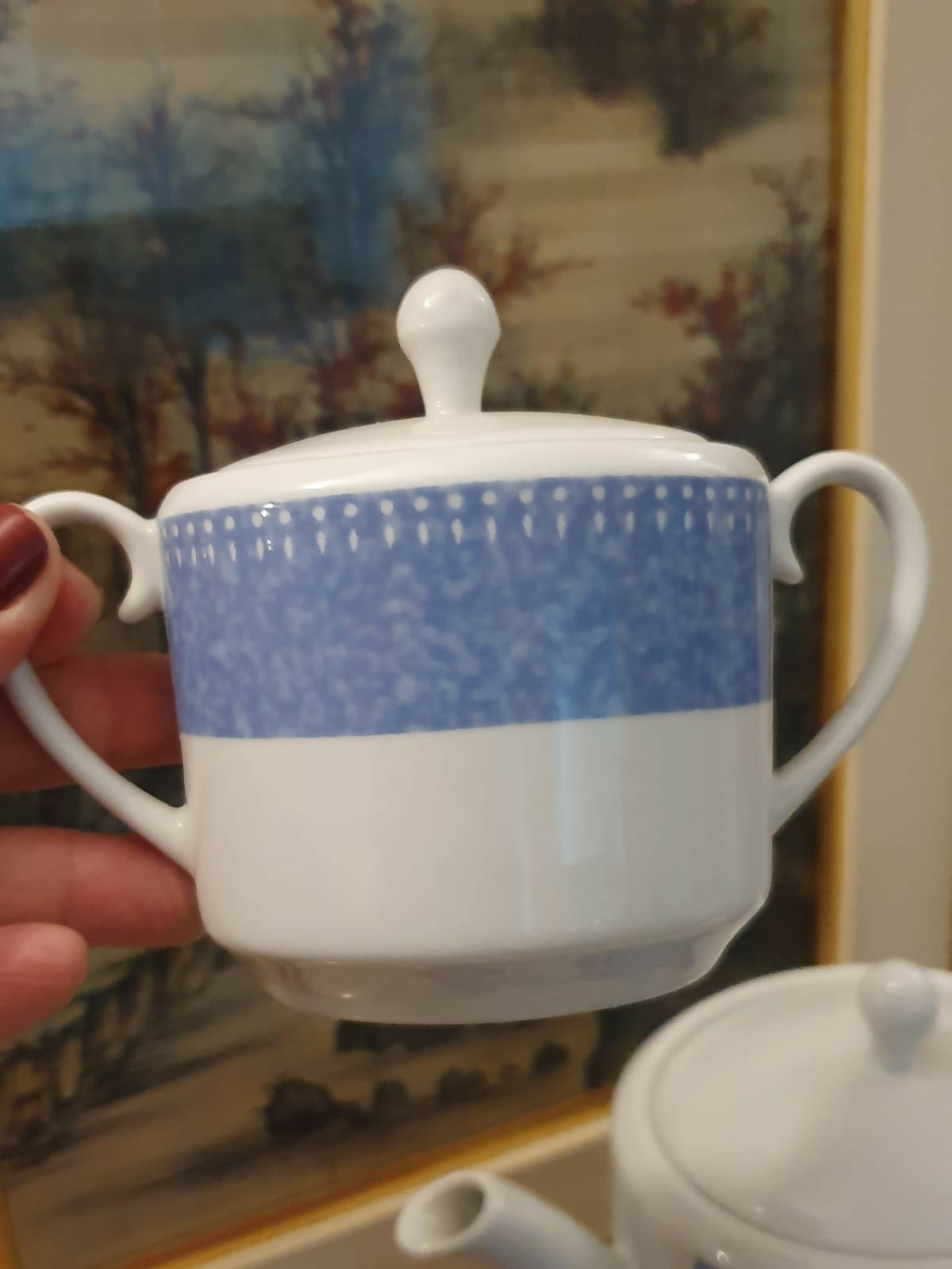 Conjunto para café téte a téte em porcelana Viva - Vista Alegre. Impecável!