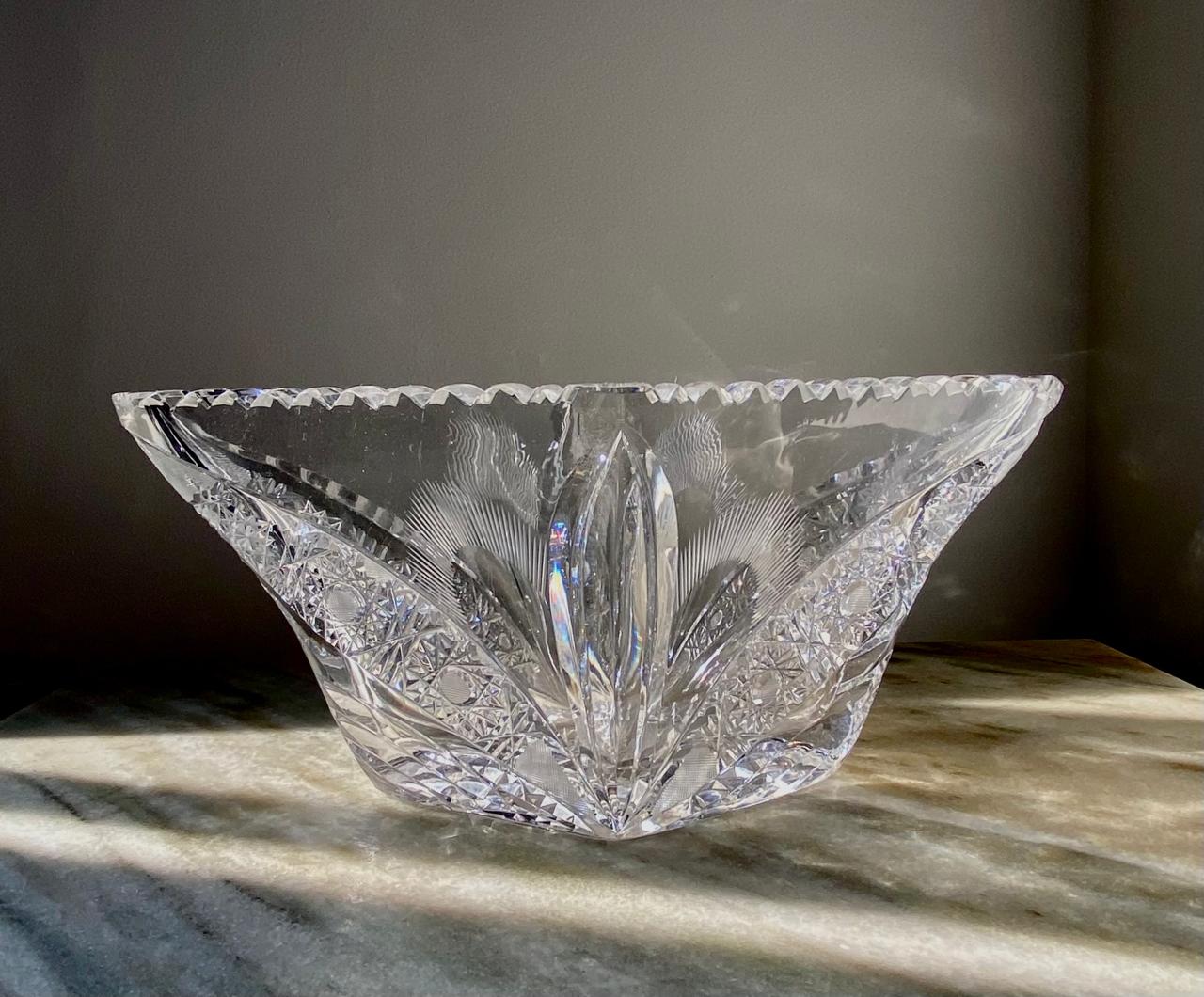 Fruteira em cristal lapidado pesado (DMCPS_072)