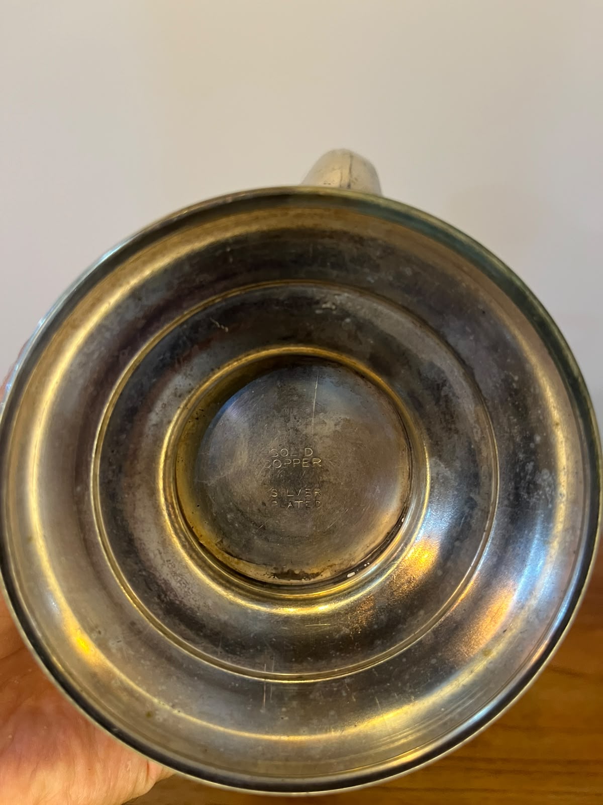 Bule em Cobre Maciço com Banho de Prata – Silver Plated