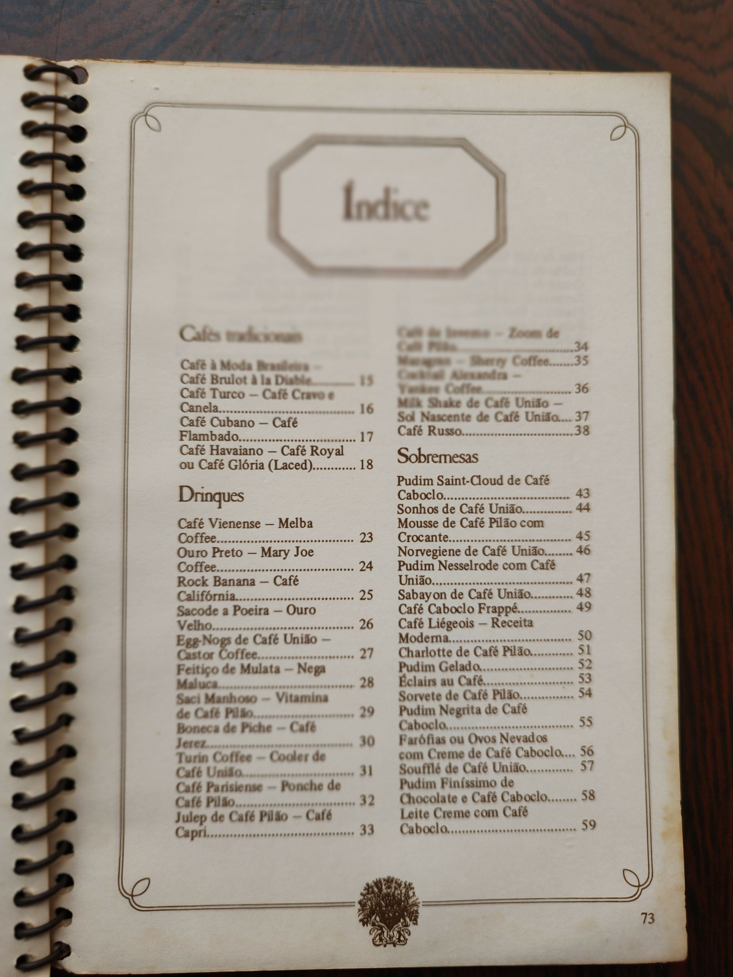Livro Temático &quot;Café - o sabor e o prazer&quot; publicado pela União 1982