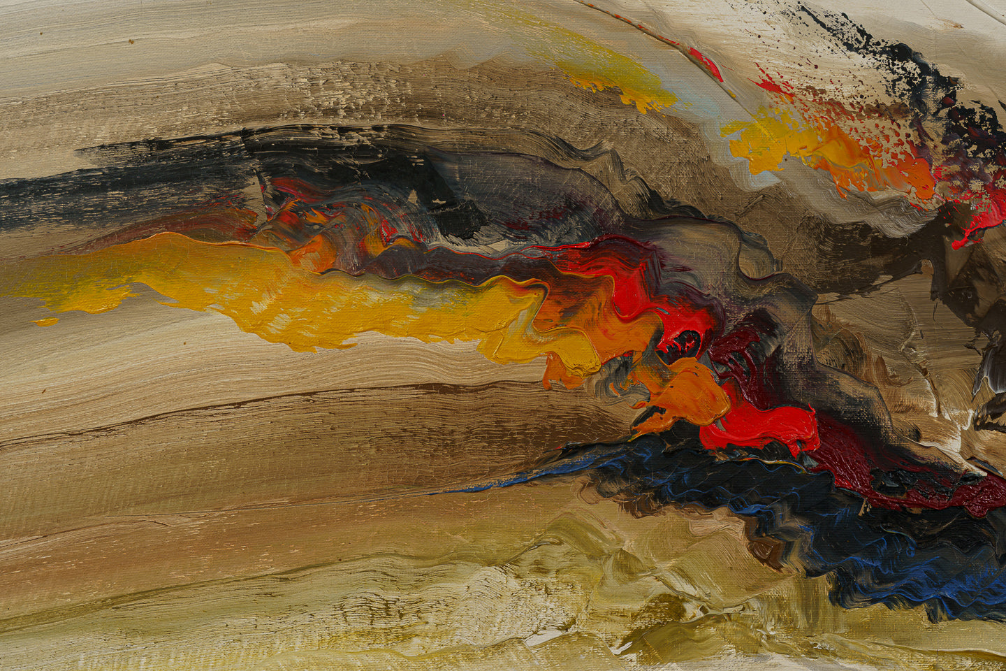 Obra de acervo: Quadro Abstrato "O Mar" (0,80 x 1,35m) — Óleo sobre Tela por Sérgio Ricardo