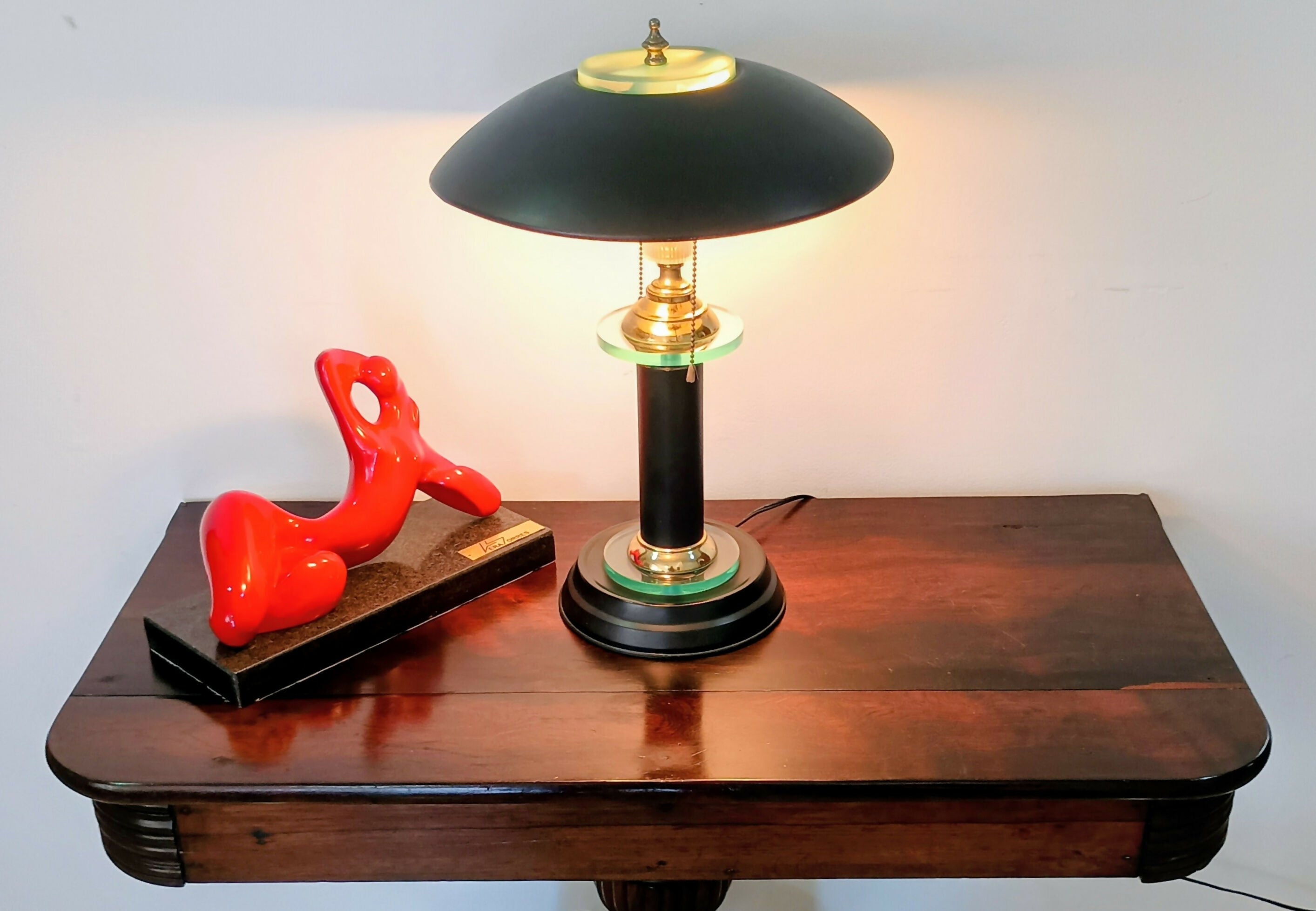 Luminária de mesa anos 70 estilo Banqueiro