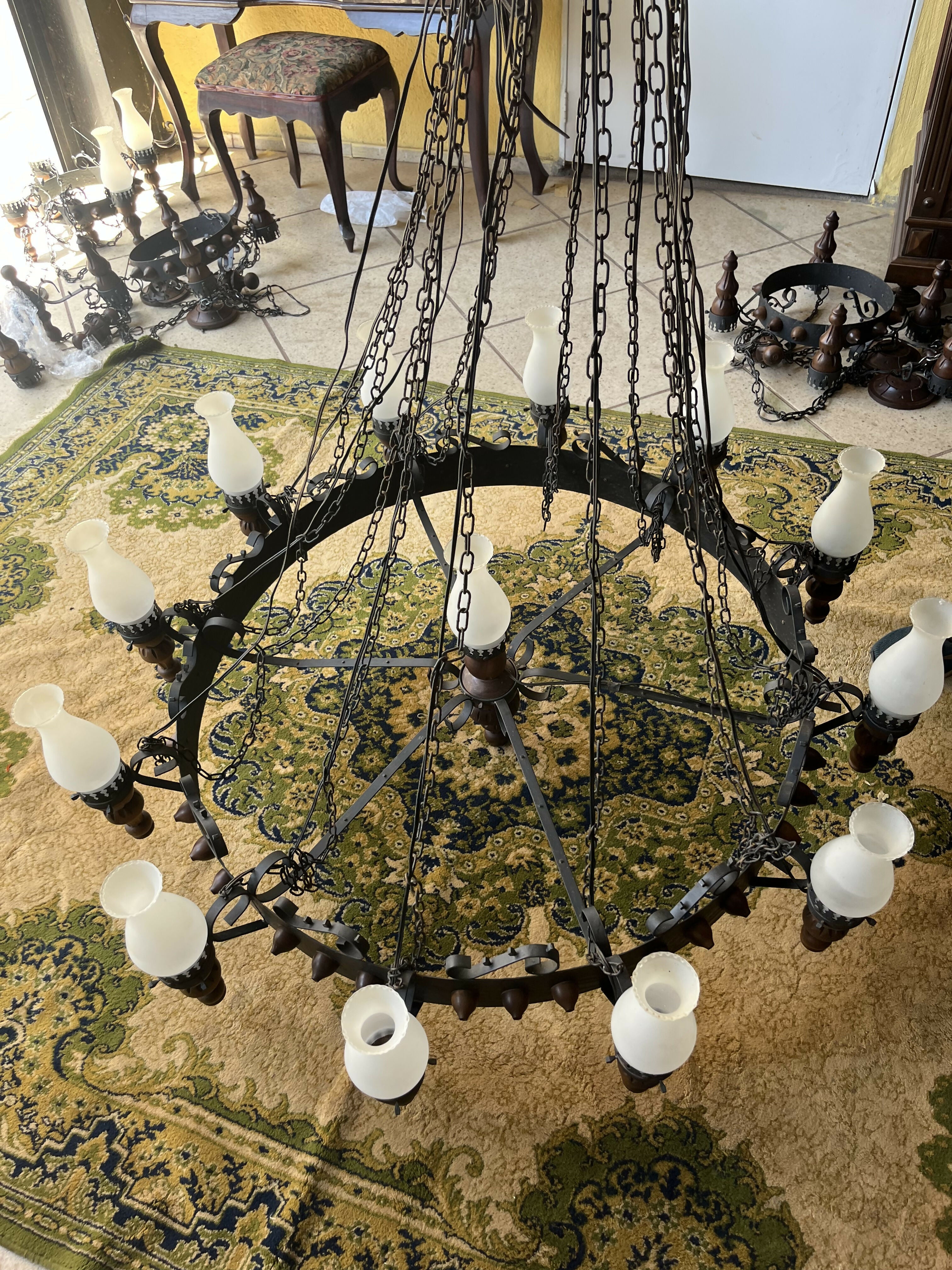 LUSTRES OPALINOS ANOS 80 (temos vários)