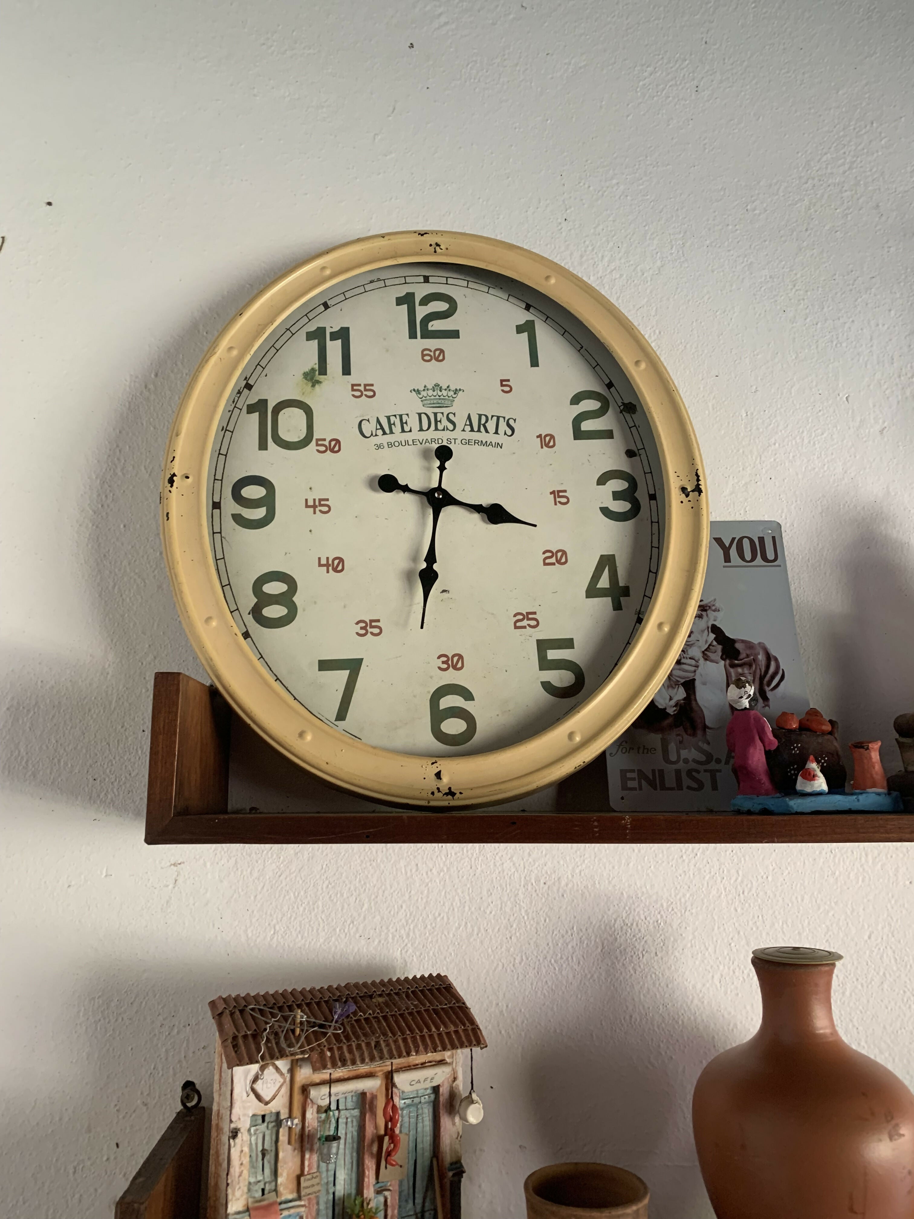 Grande relógio decoração de garagem