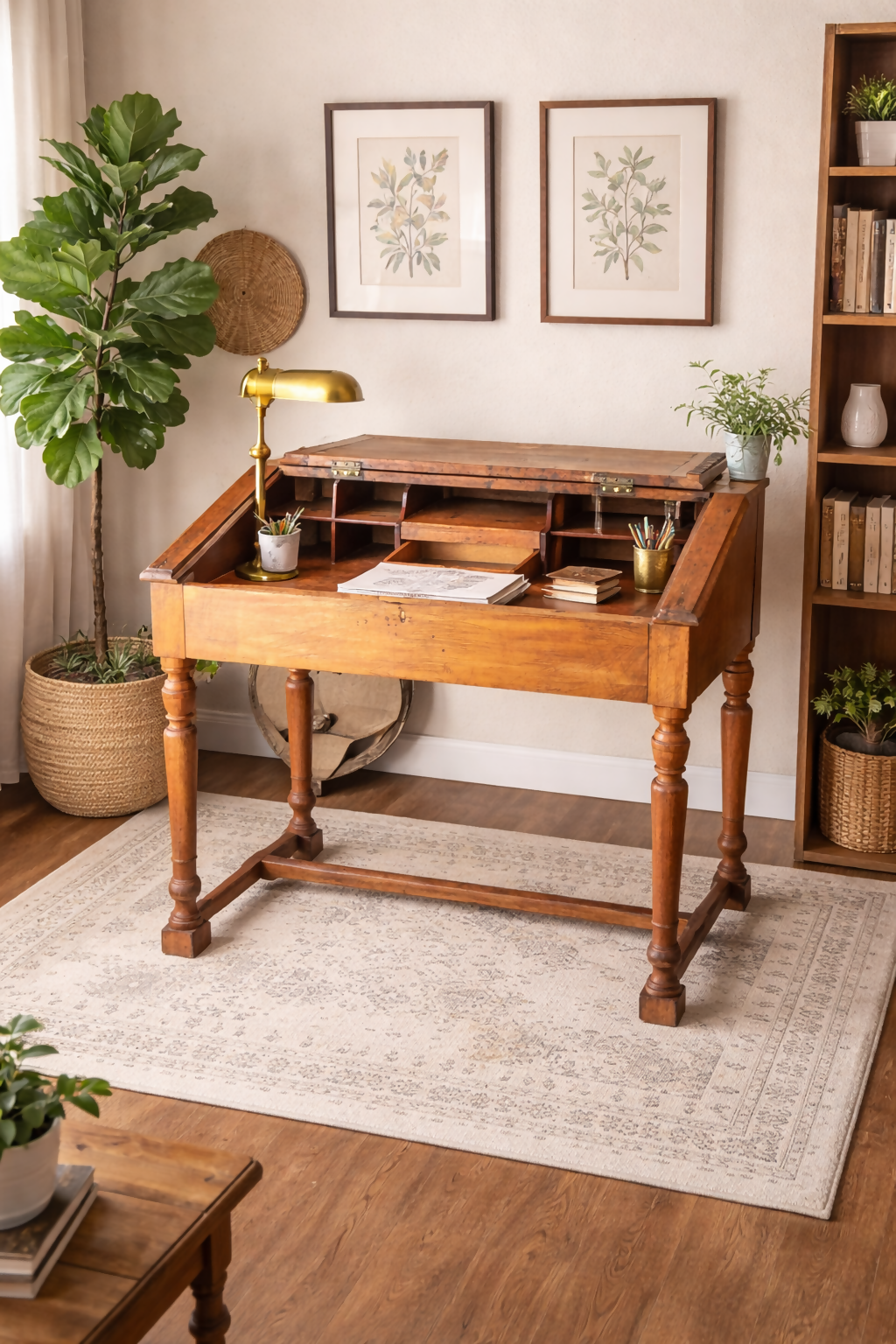 Escrivaninha com tampo basculante Brasil séc. XIX / XX