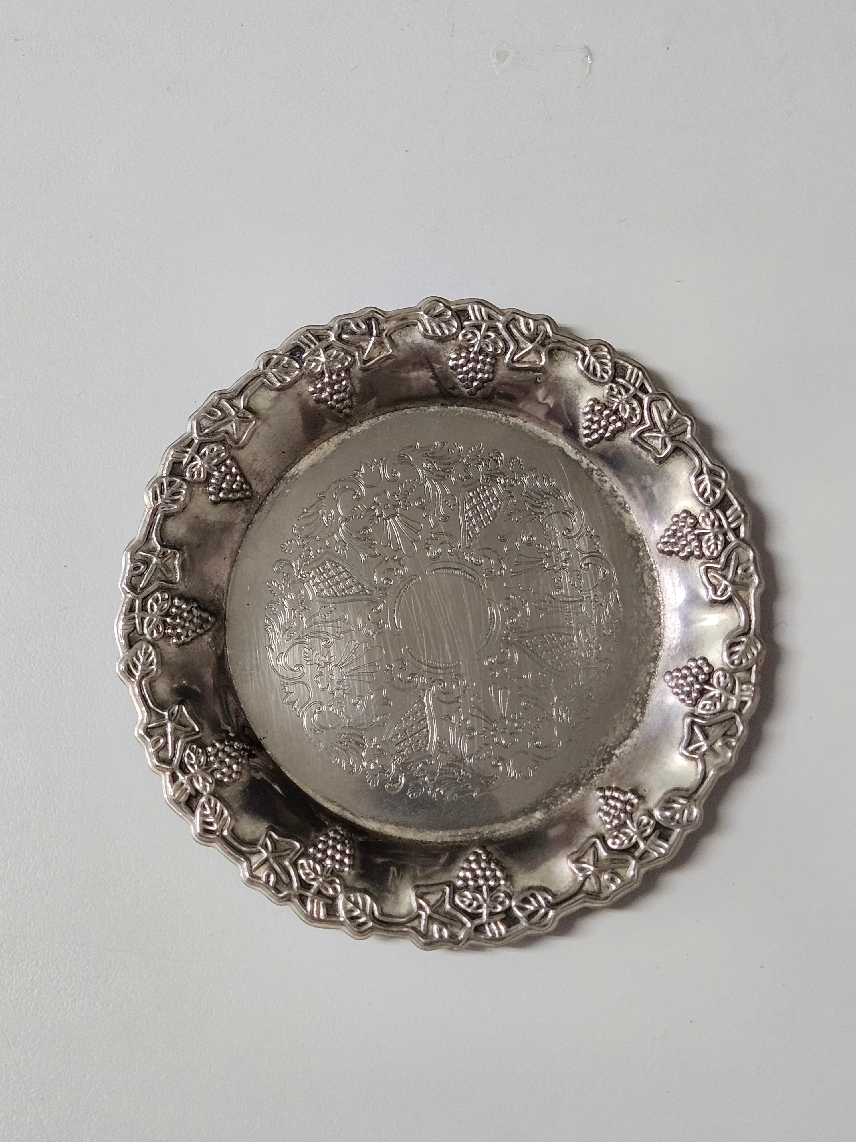 Porta Copos VIntage 8 peças - metal prateado