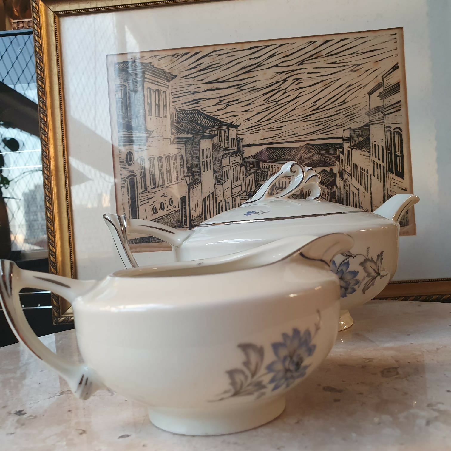 Bule + leiteira Rosenthal anos 30, impecáveis!
