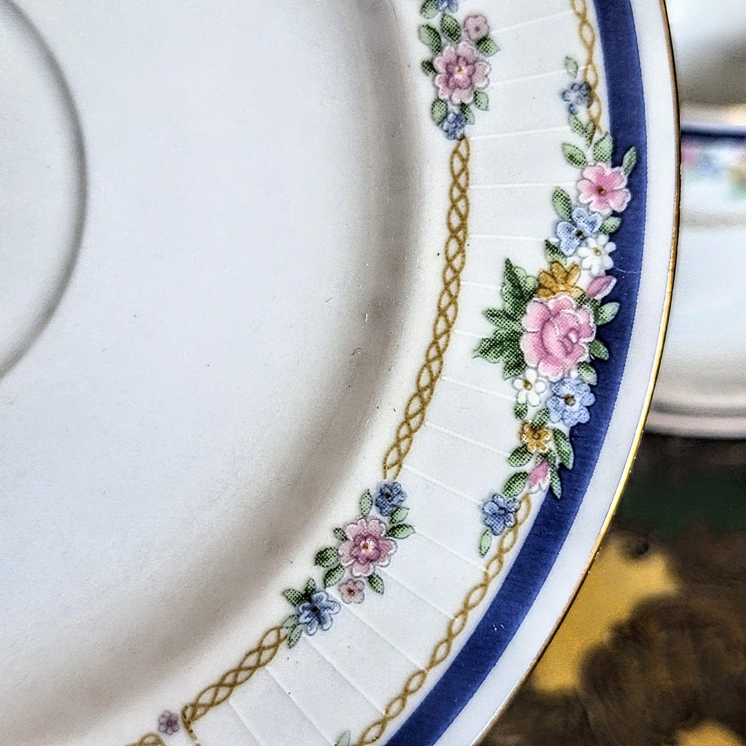 Conjunto de 8 xícaras de chá em porcelana vintage alemã, anos 90, R&amp;B. Linha Flirt, modelo Patrícia.