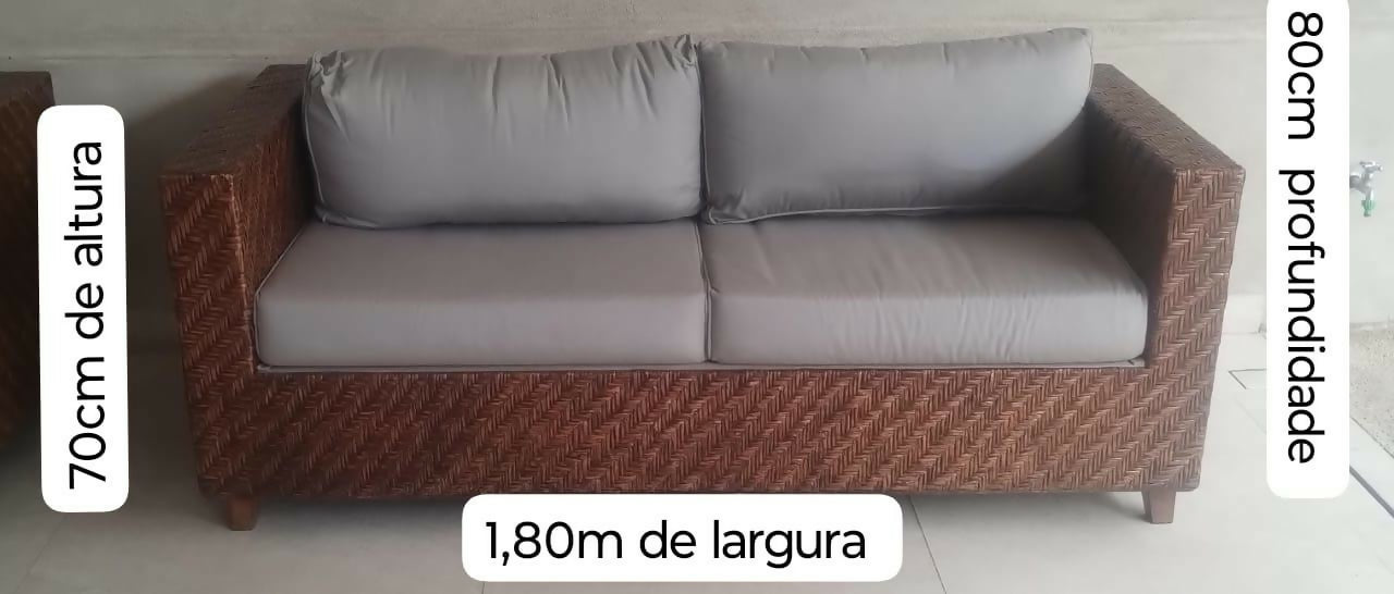 Sofá Atlanta em Junco - Fibra Natural