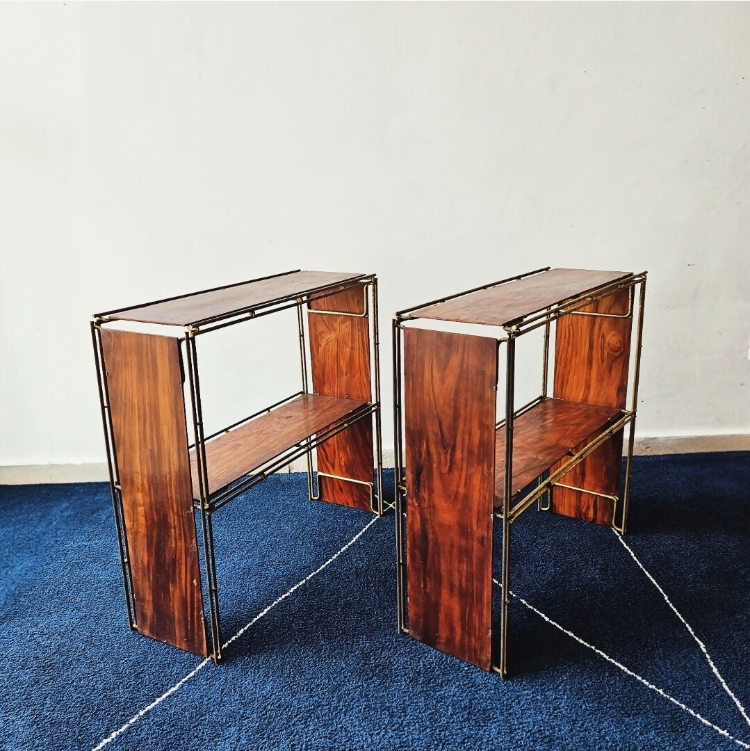 PRATELEIRAS MODULARES EM JACARANDÁ – ANOS 60 (Unidade)✨