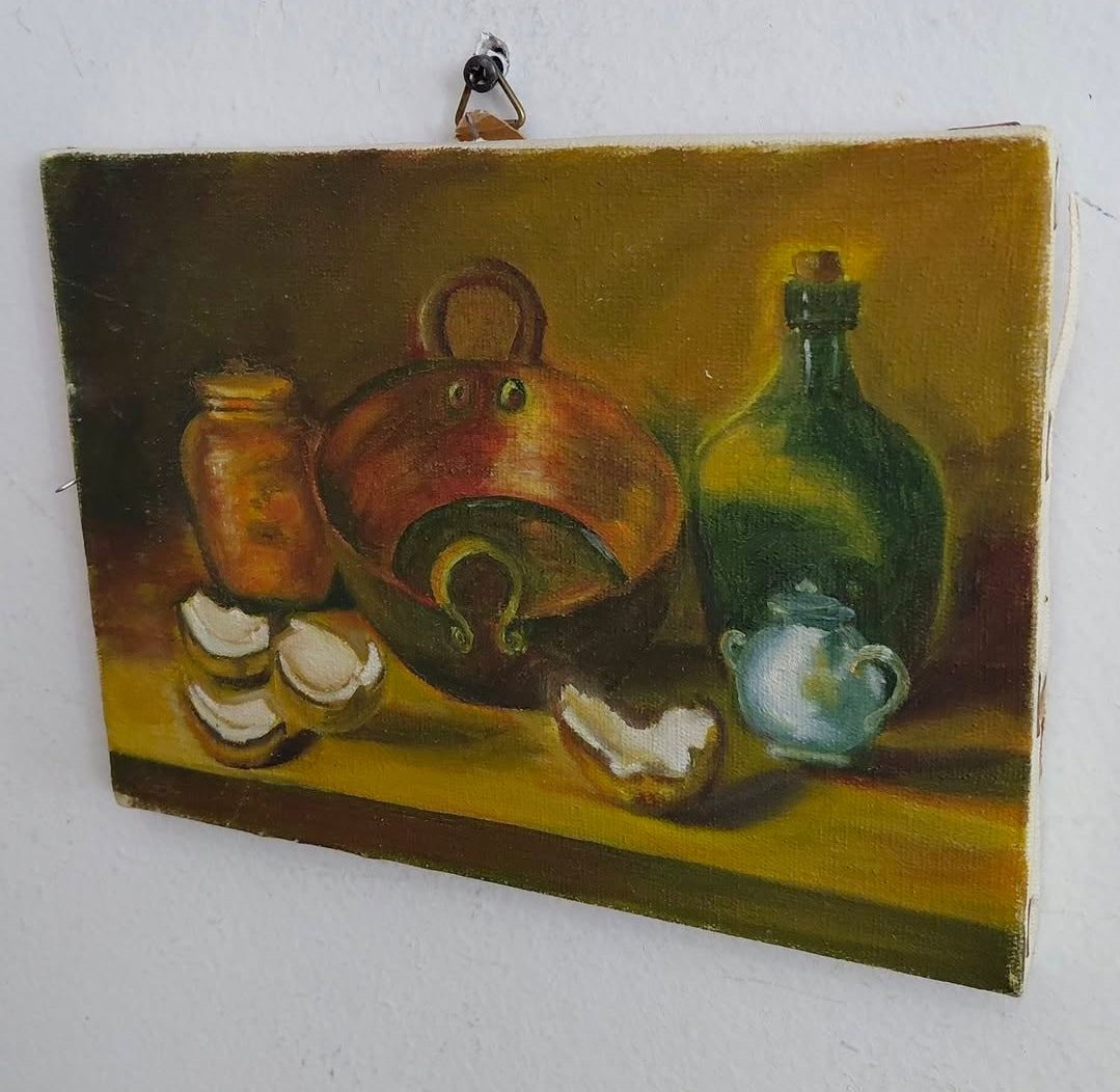 MINI PINTURA A ÓLEO - NATUREZA MORTA