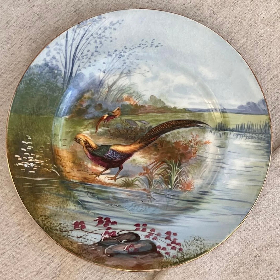 Prato decorativo Limoges pintado à mão século XIX I Antiguidade