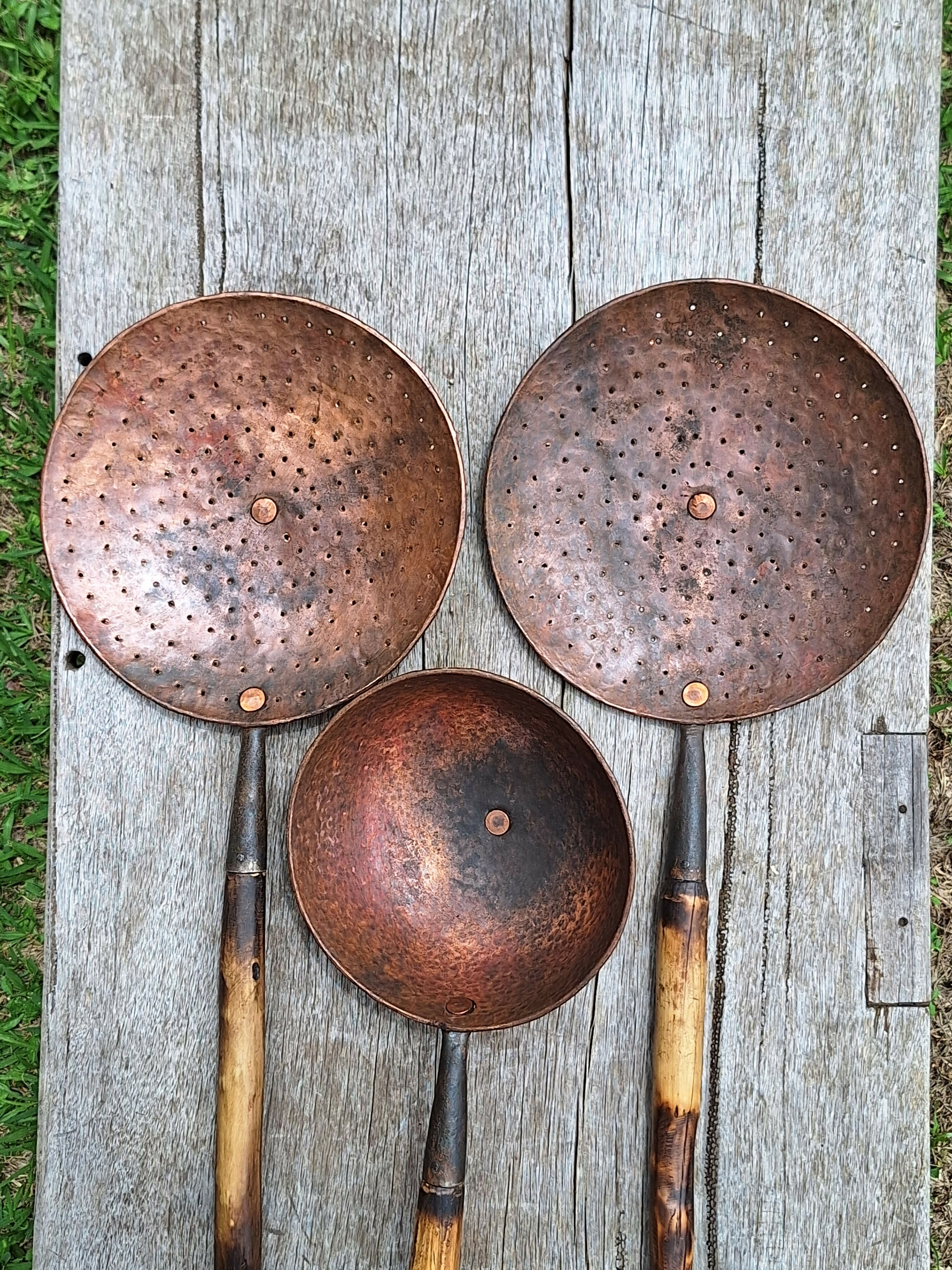 Escumadeiras e Concha de Cobre Antigas Garimpo Mineiro (Unidade)