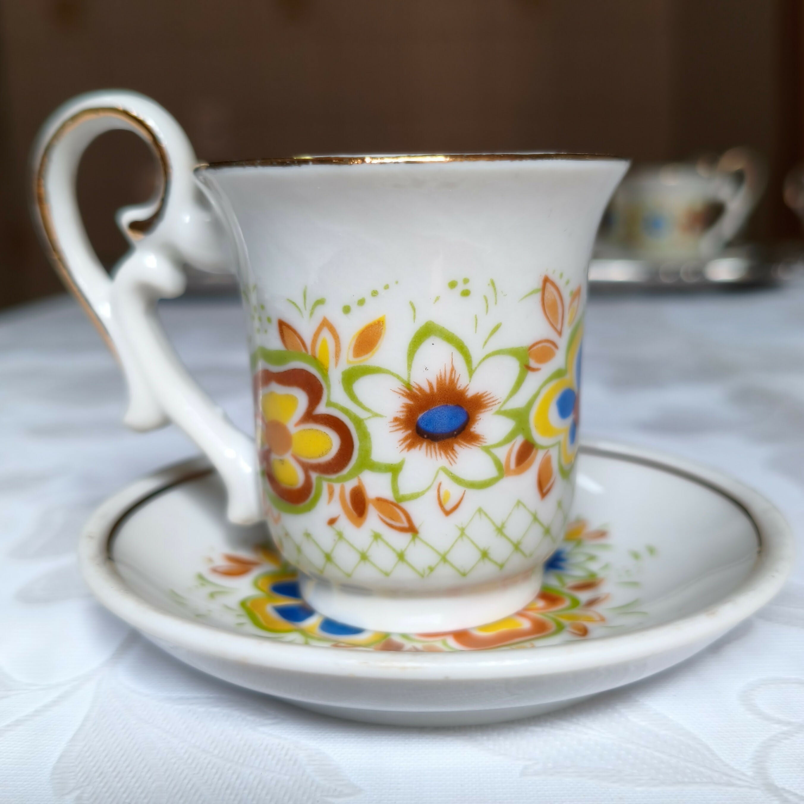 Jogo de café completo porcelana Vera Cruz - Linha Primavera