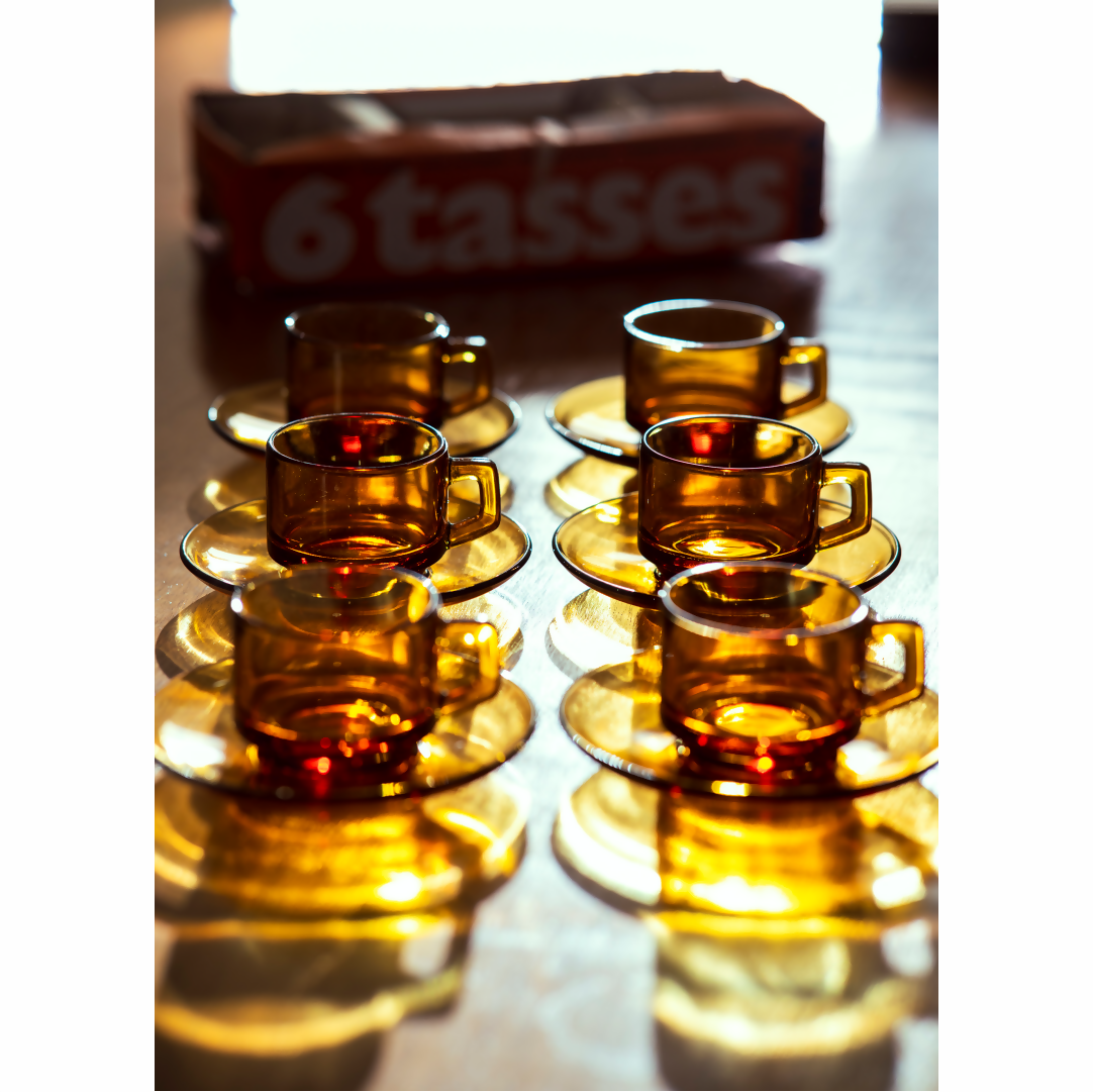 Conjunto 06 Xícaras - Vereco France - Caixa Original - Anos 60/70