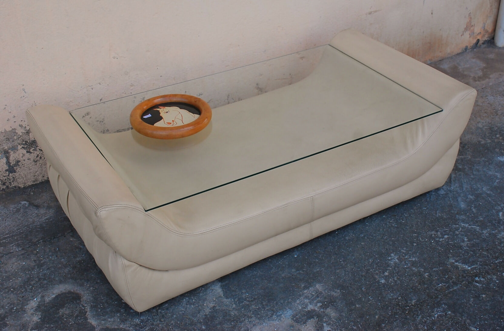 Mesa de Centro Corino E Vidro Anos 80 Revisteiro