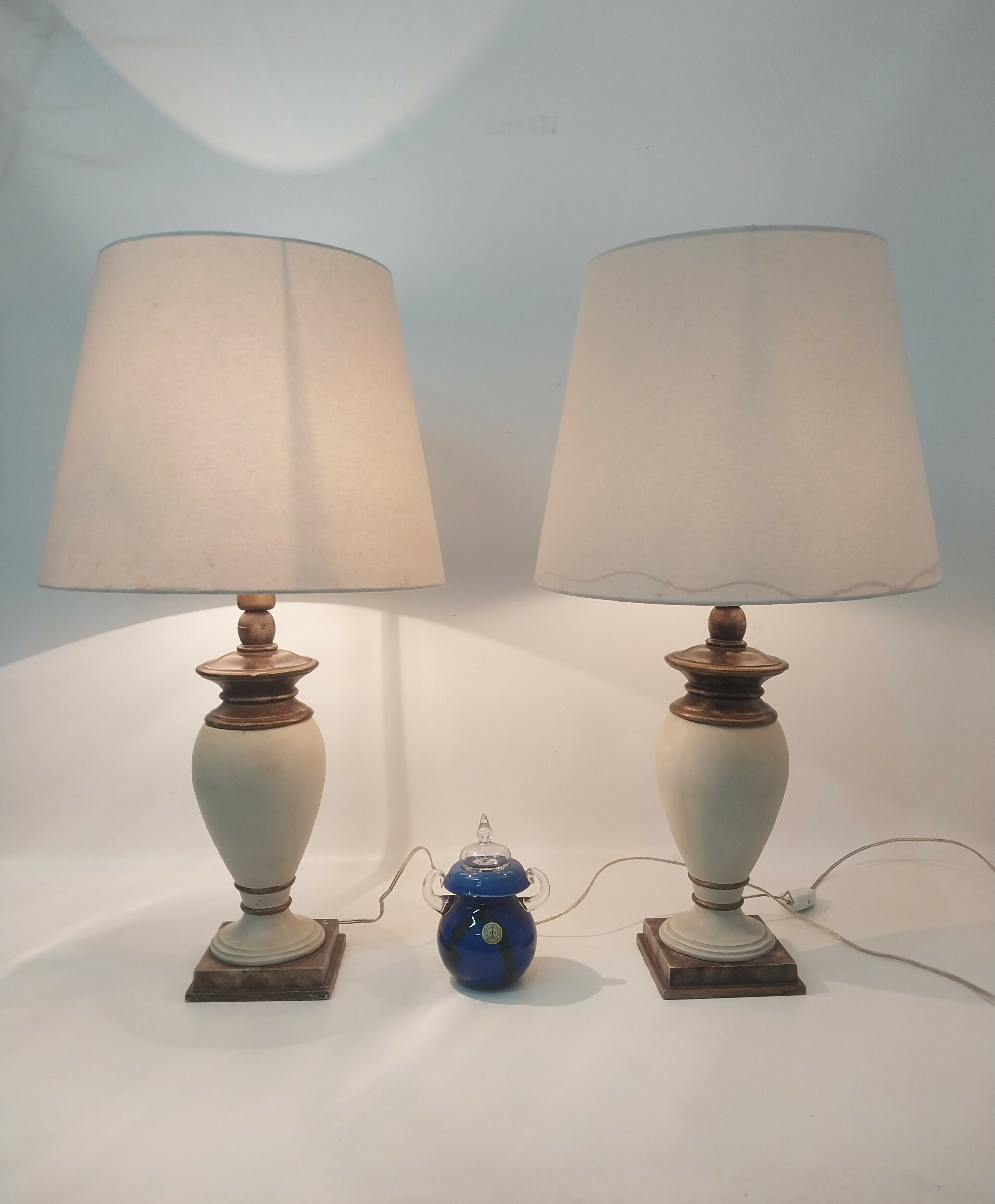 Par de Abajur Grande em Estilo Clássico