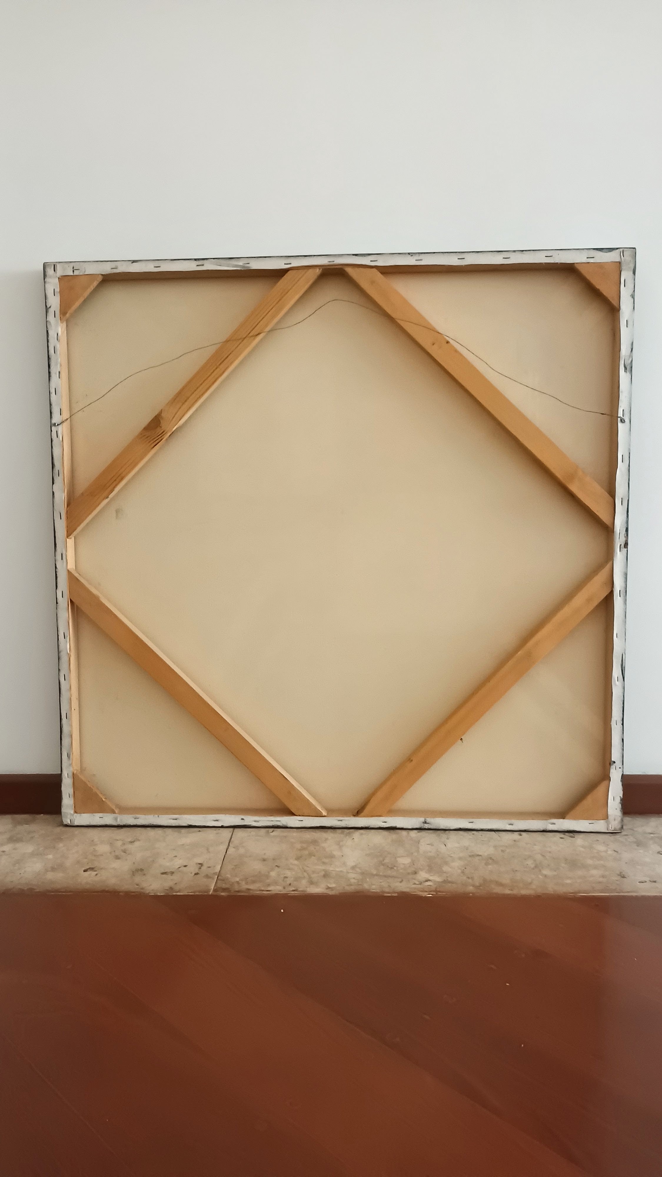 M. Agudelo - Quadro Acrílico sobre Tela - "Concreto" - Ilusão de Ótica e Profundidade - 1,00x1,00m