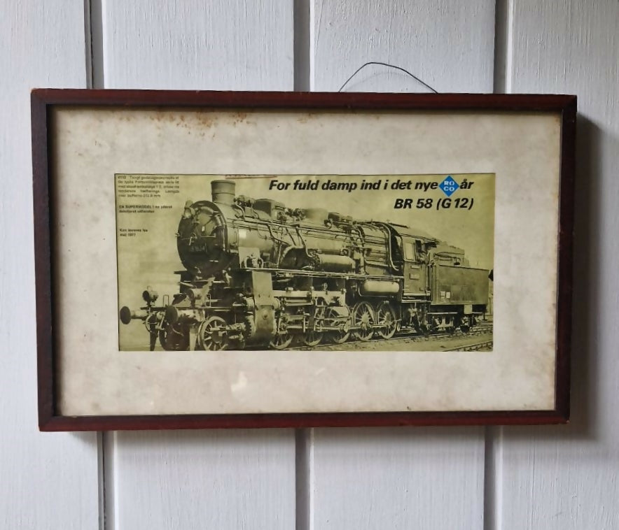 Belo quadro vintage de locomotiva à vapor