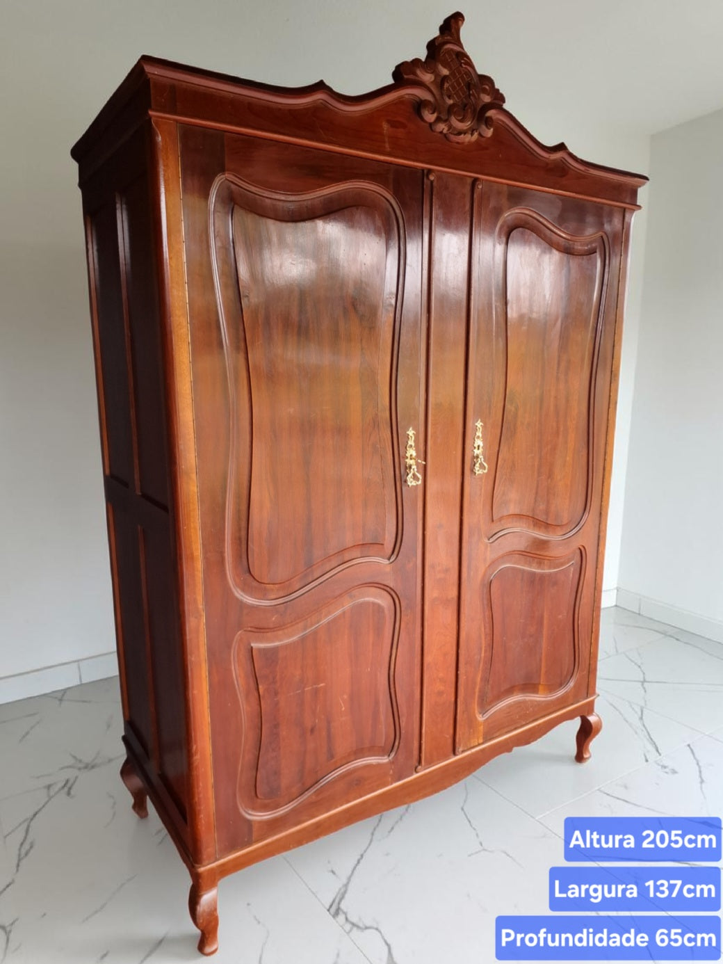Roupeiro / Guarda-roupa Imbuia Maciça de 1959