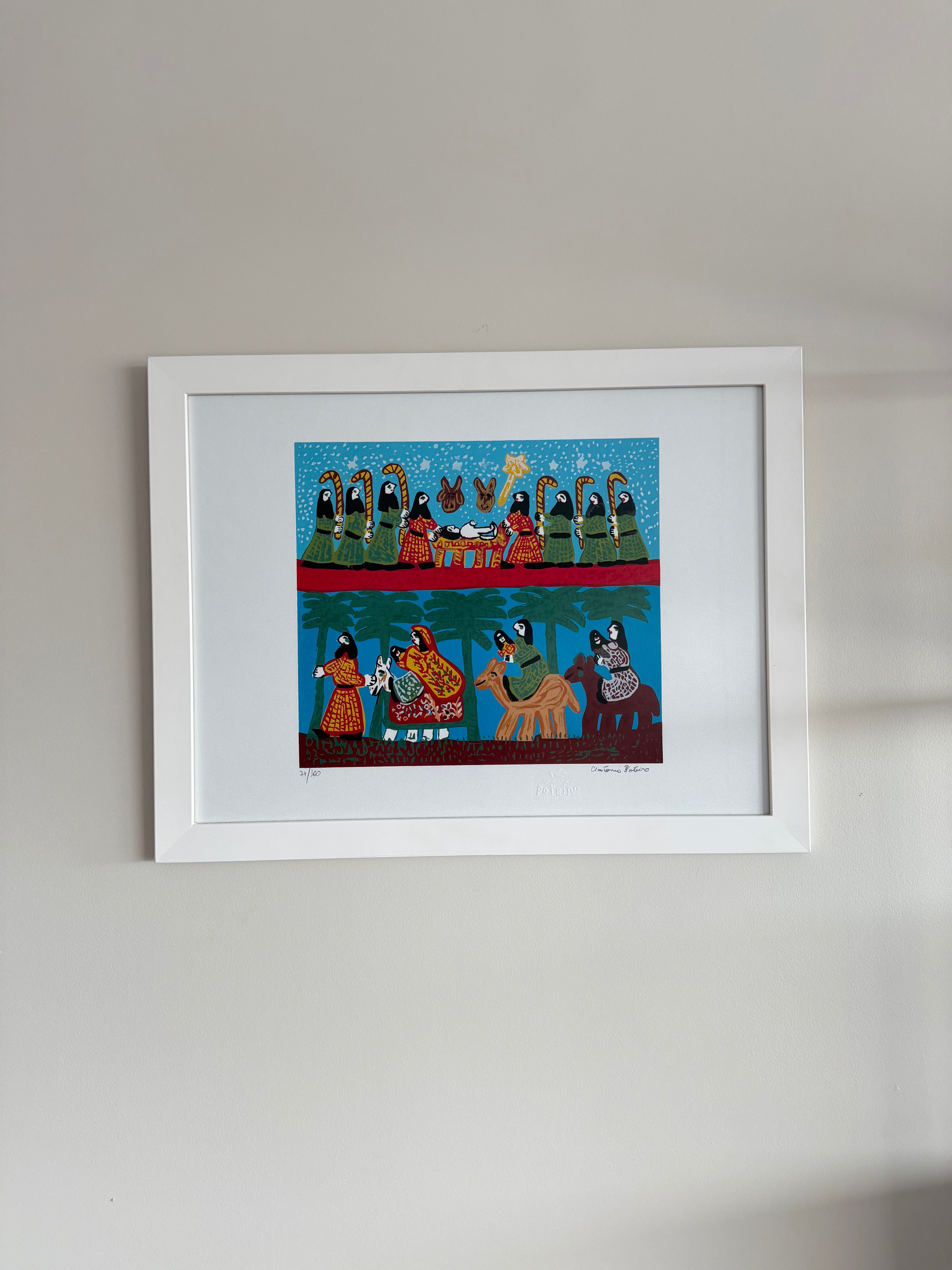 Quadro Natividade serigrafia Antonio Poteiro 
