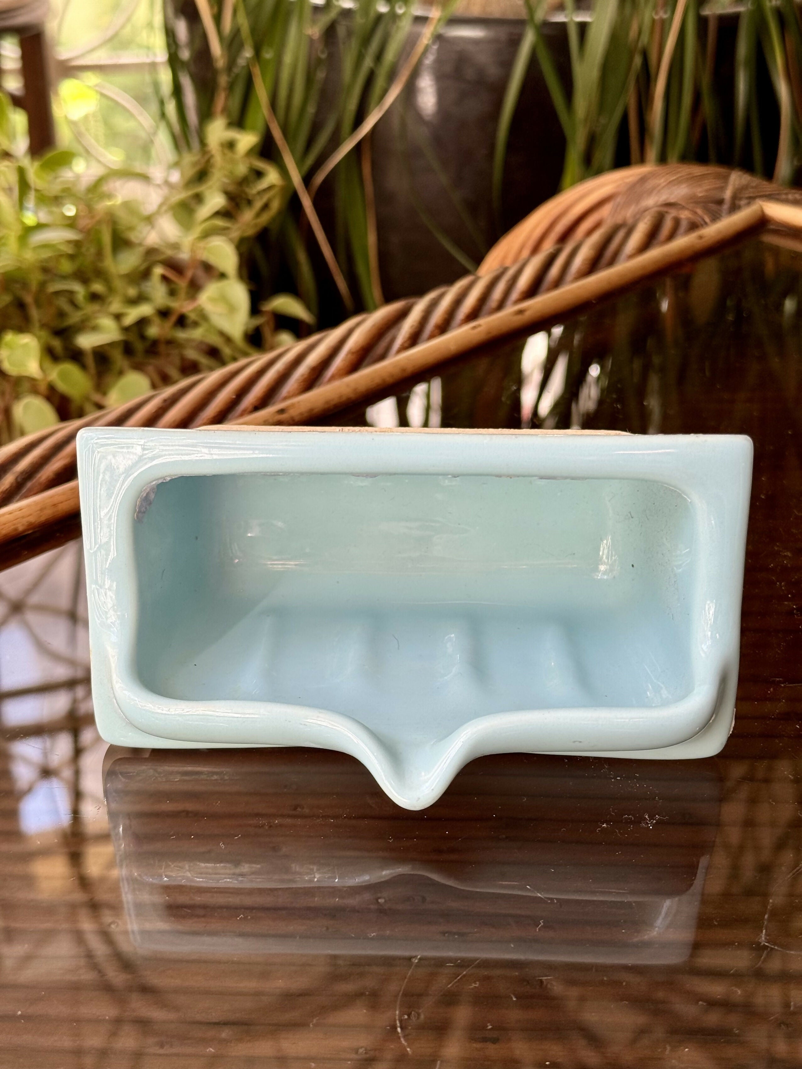 Vintage Raridade Acessórios Banheiro em azul