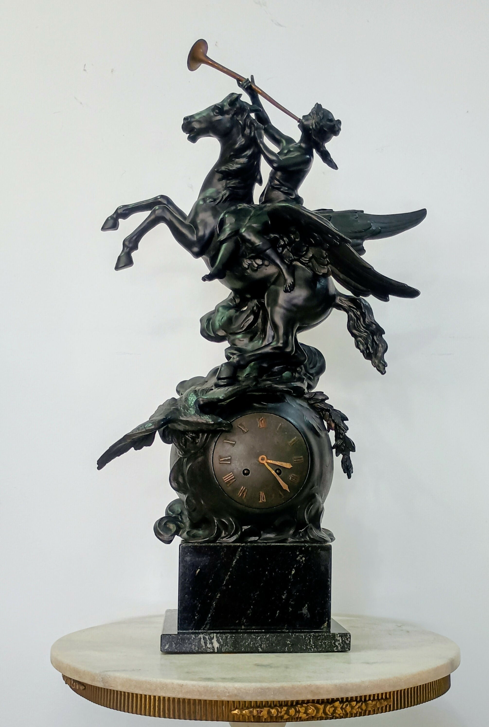 RELÓGIO ESCULTÓRICO FRANCÊS séc XIX - 76 cm