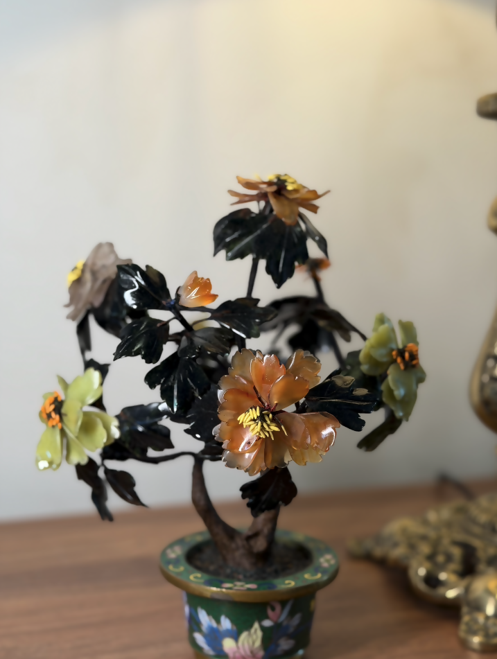 Raridade Artesanal Chinesa em Pedras Naturais – c. 1920