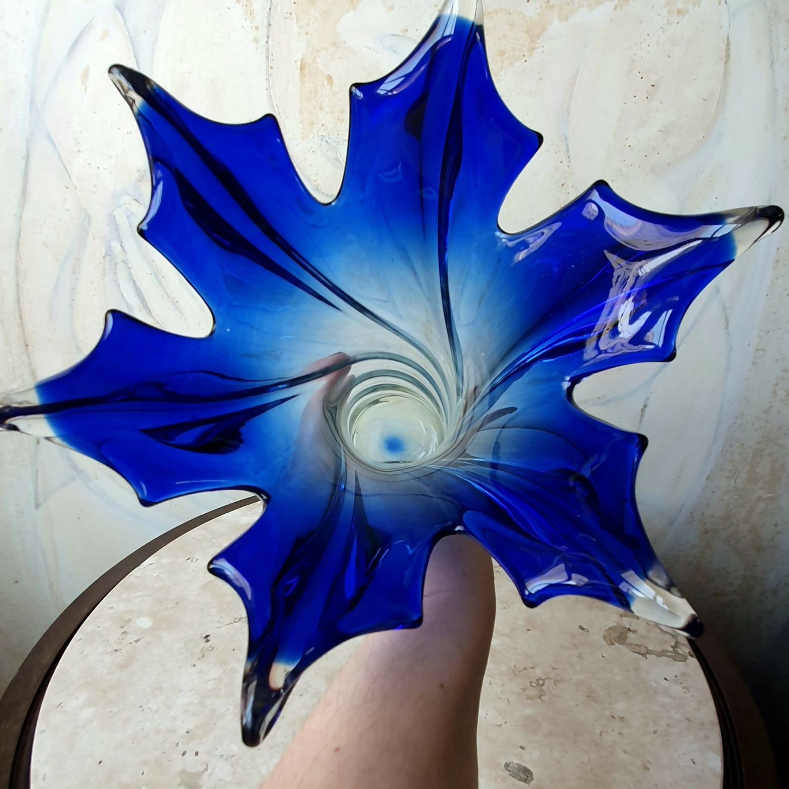 Vaso de Murano com borda de Flor