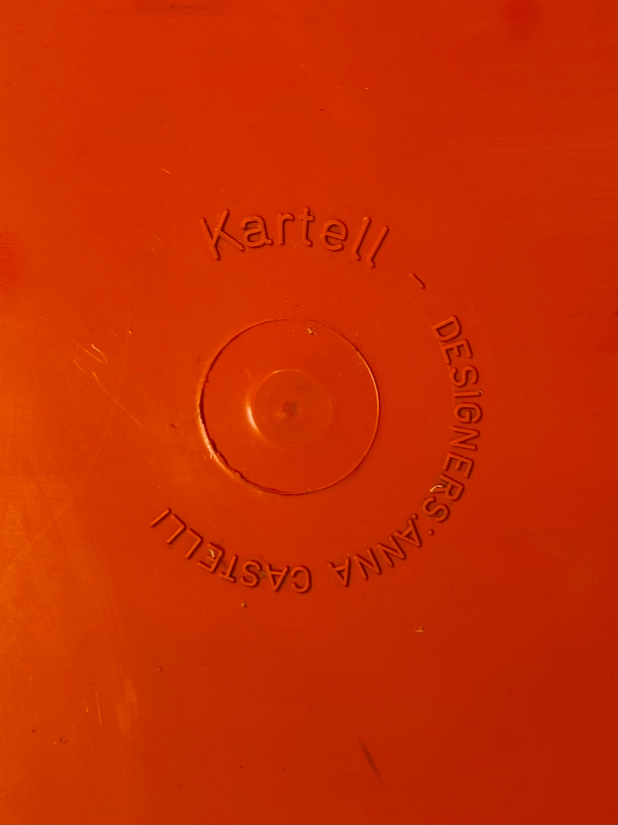Mesinha quadrada modular laranja | Kartell, 1970 |