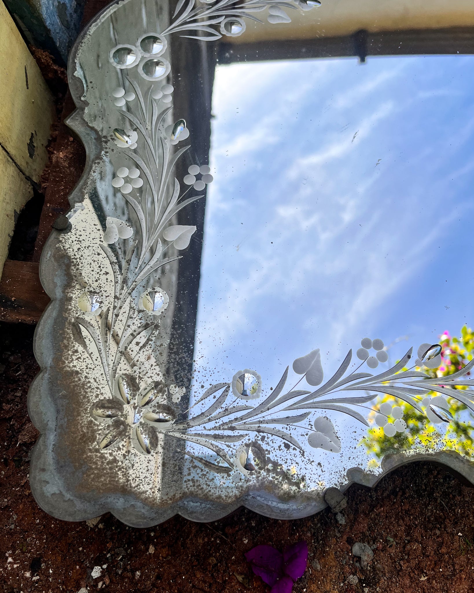 Espelho Veneziano em cristal lapidado
