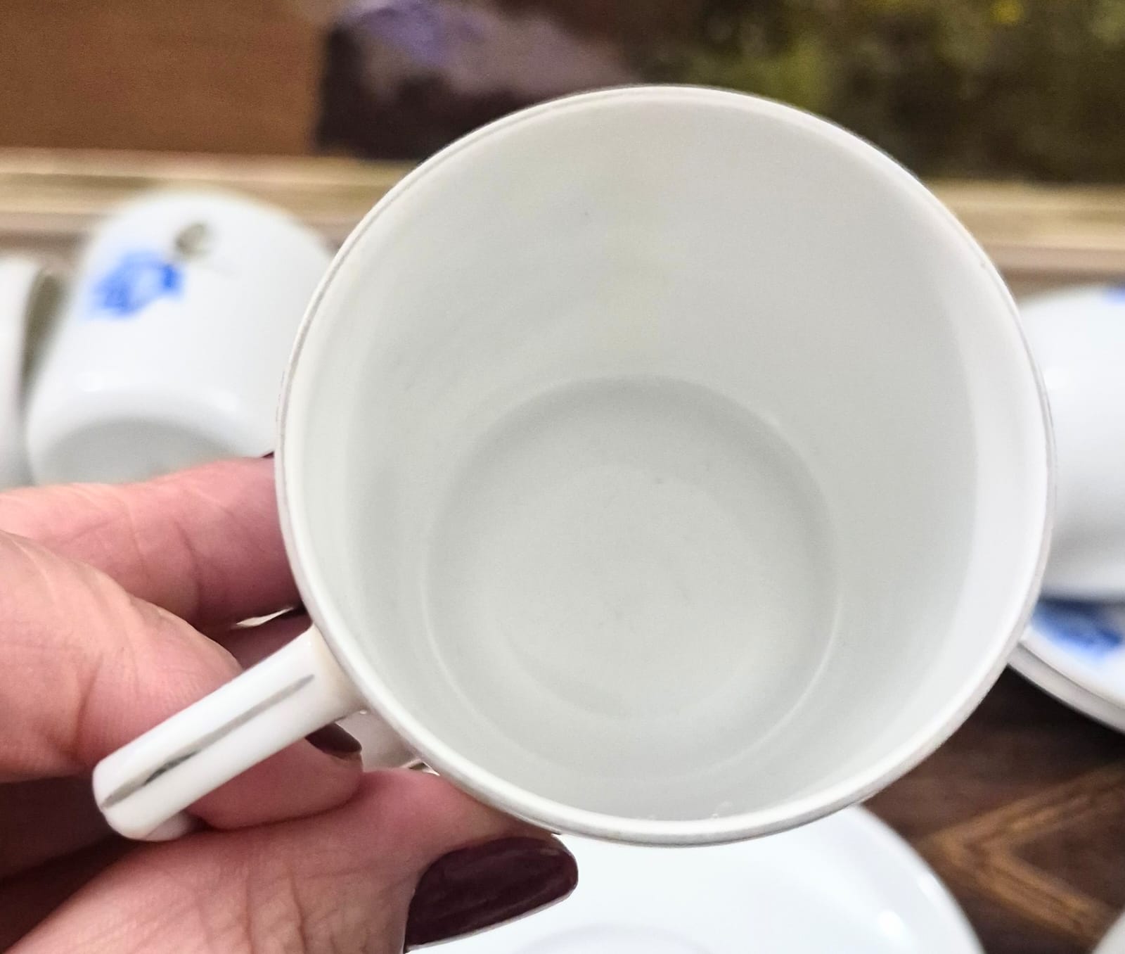Conjunto de 10 xícaras para café em porcelana tcheca antiga, anos 30, MZ. Maravilhoso e impecável!