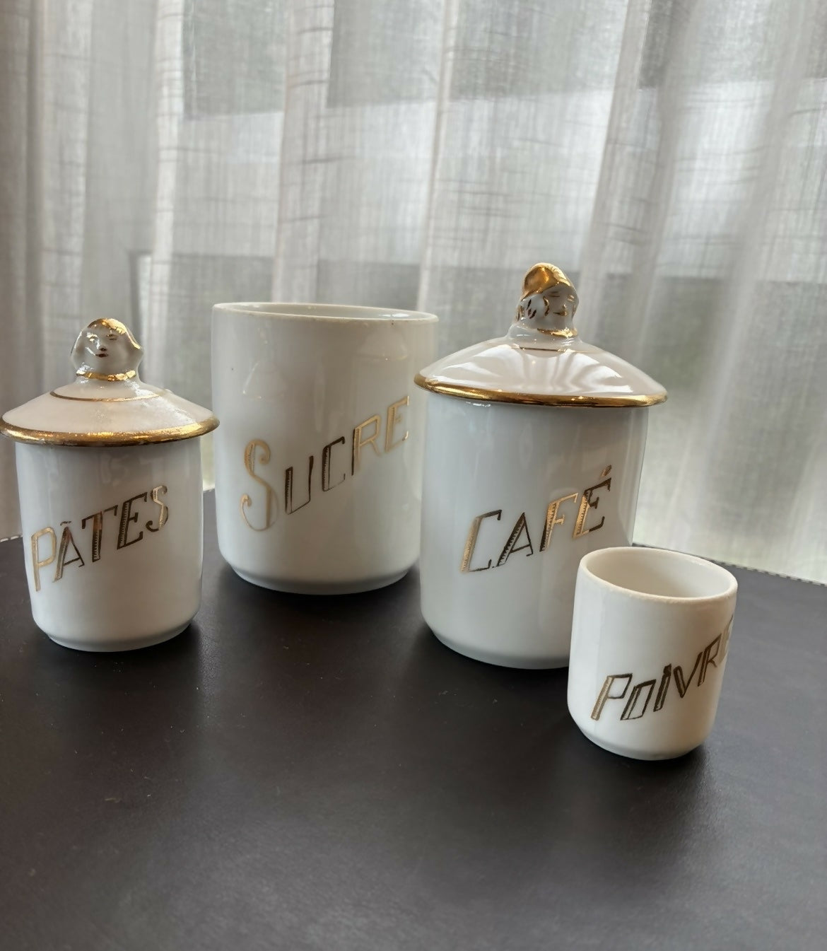Conjunto de Potes de porcelana francesa