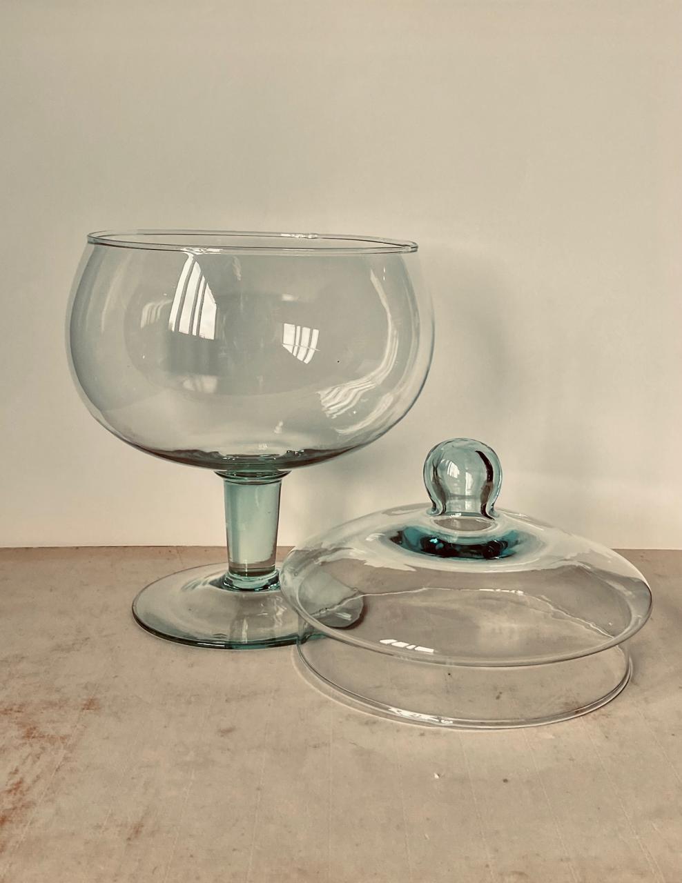 Bombonière em vidro soprado aqua glass (DMCPS_347)