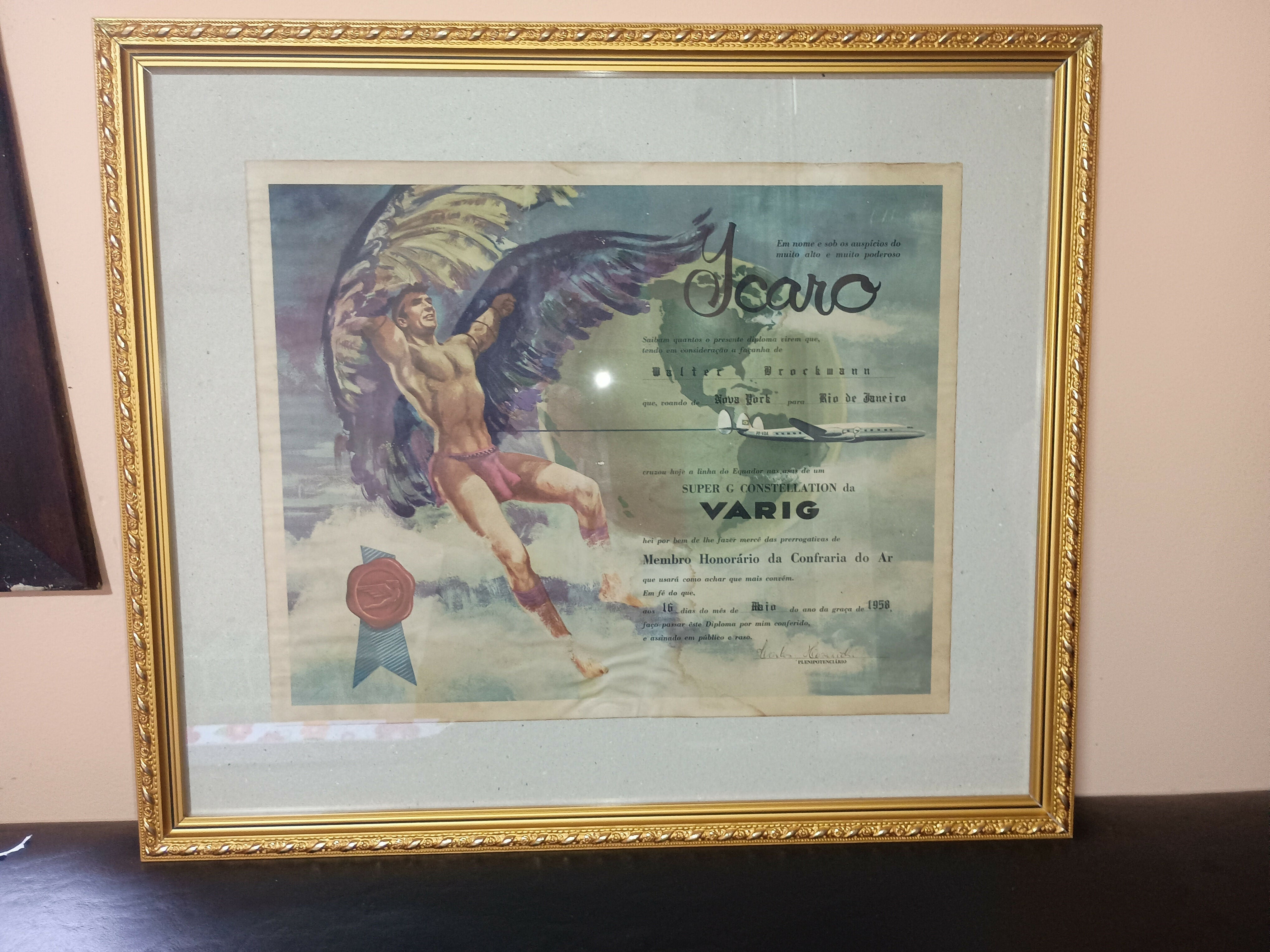Diploma VARIG ANOS 50