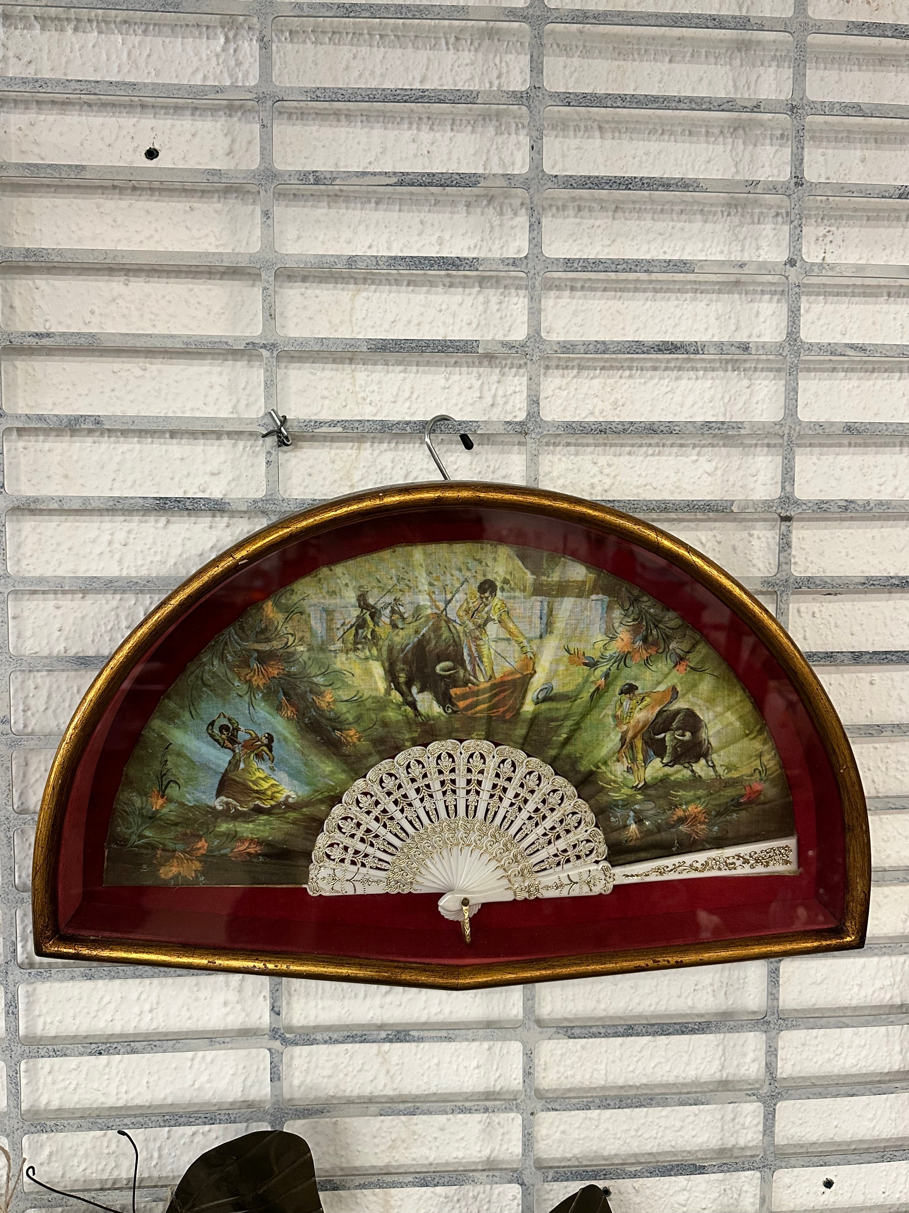 Quadro com Leque Espanhol Decorativo – Tauromaquia | Séc. XX