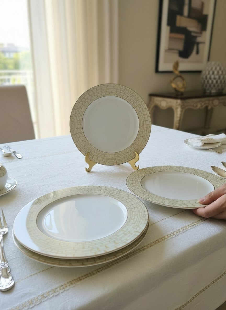 Prato Sobremesa Porcelana Alemã Tirschenreuth- 4 unidades - exclusivo Cecilia Dale