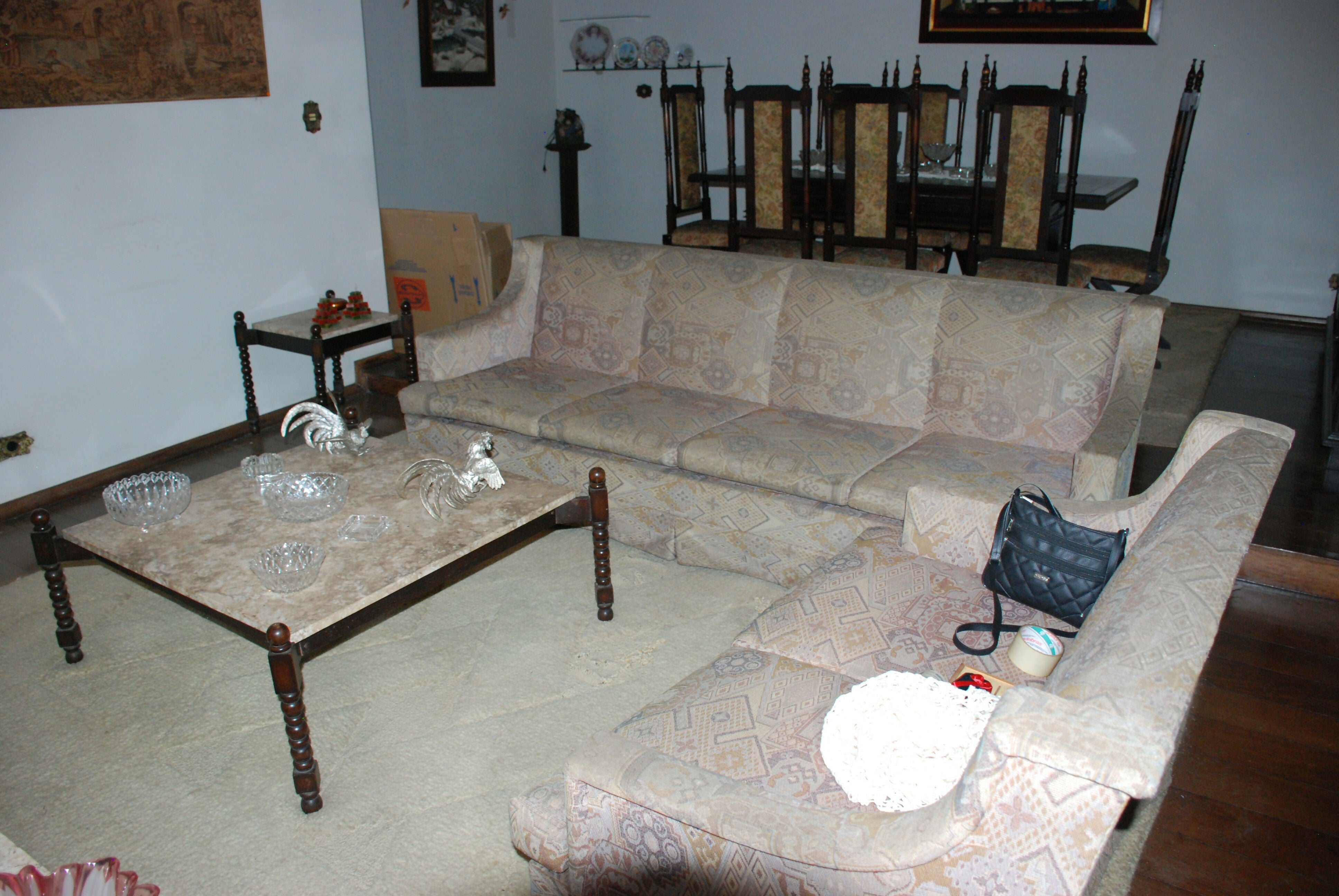 sofa anos 70 - 4 e 2 lugares - 2.30 x 80 - 1.20 x 80