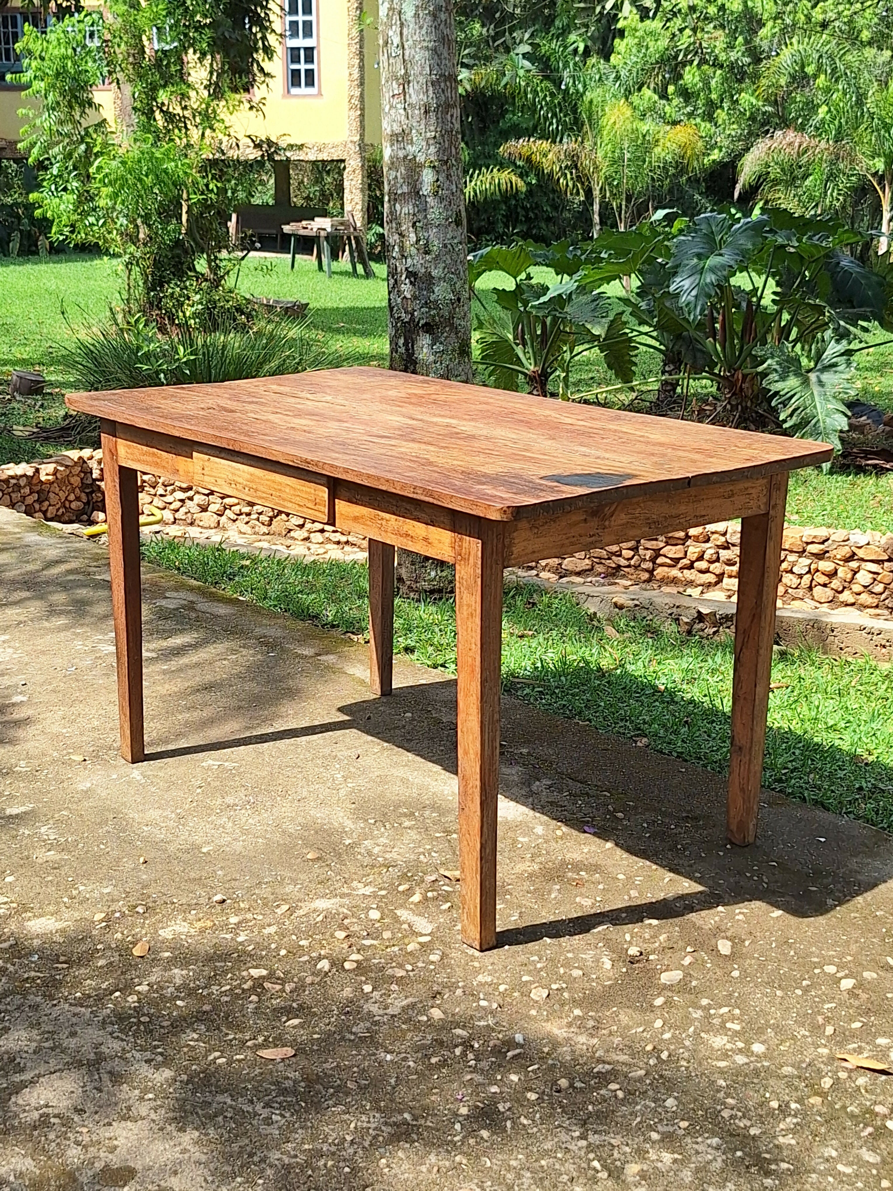 Mesa Antiga Madeira Maciça Garimpo Mineiro