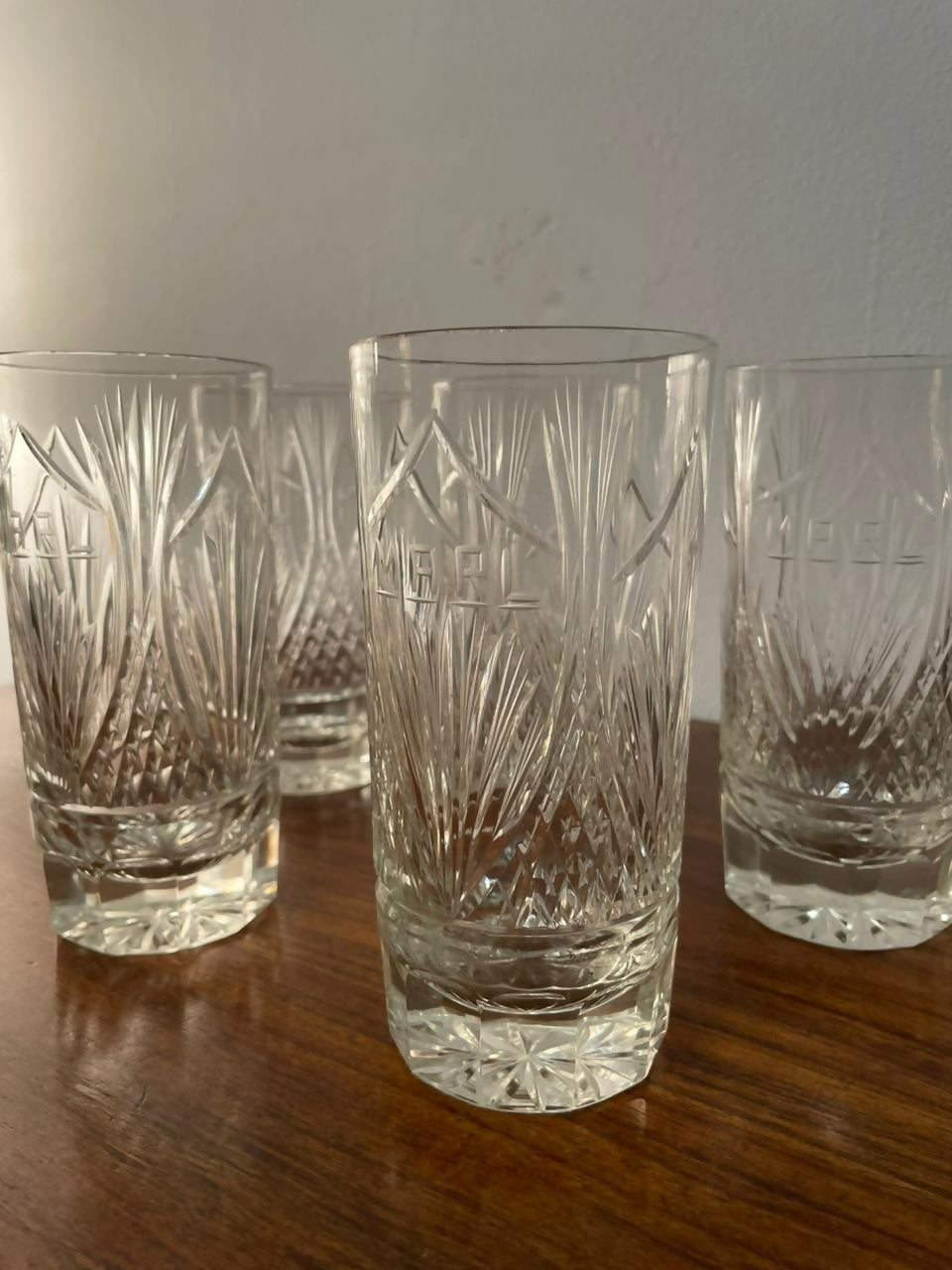 5 Copos em Cristal Lapidado Estelar