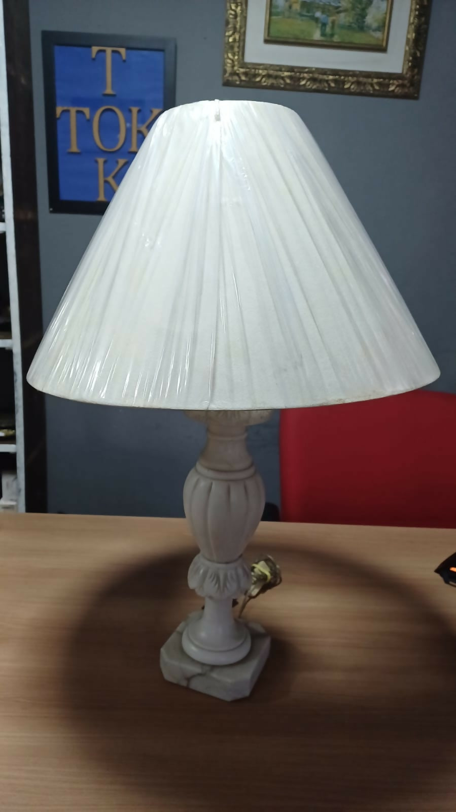 LUMINÁRIA DE ALABASTRO POLIDO