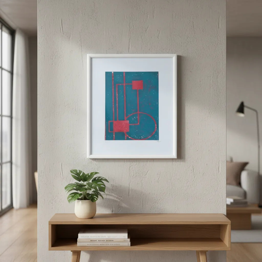 Quadro Decorativo Abstrato 38x28 Red - 158