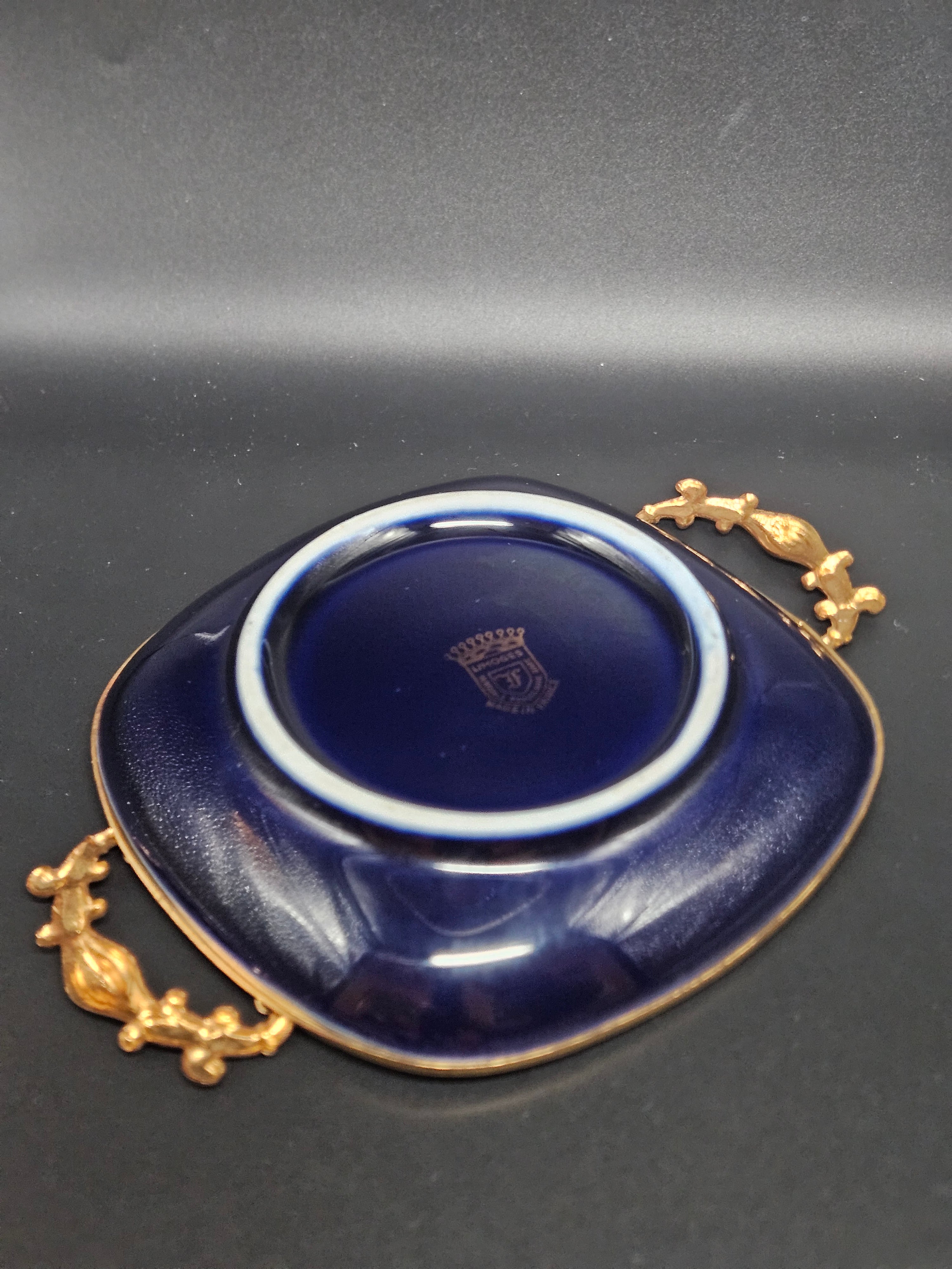 Travessa de Porcelana Limoges - Selo Ouro Fragonard - 12 cm