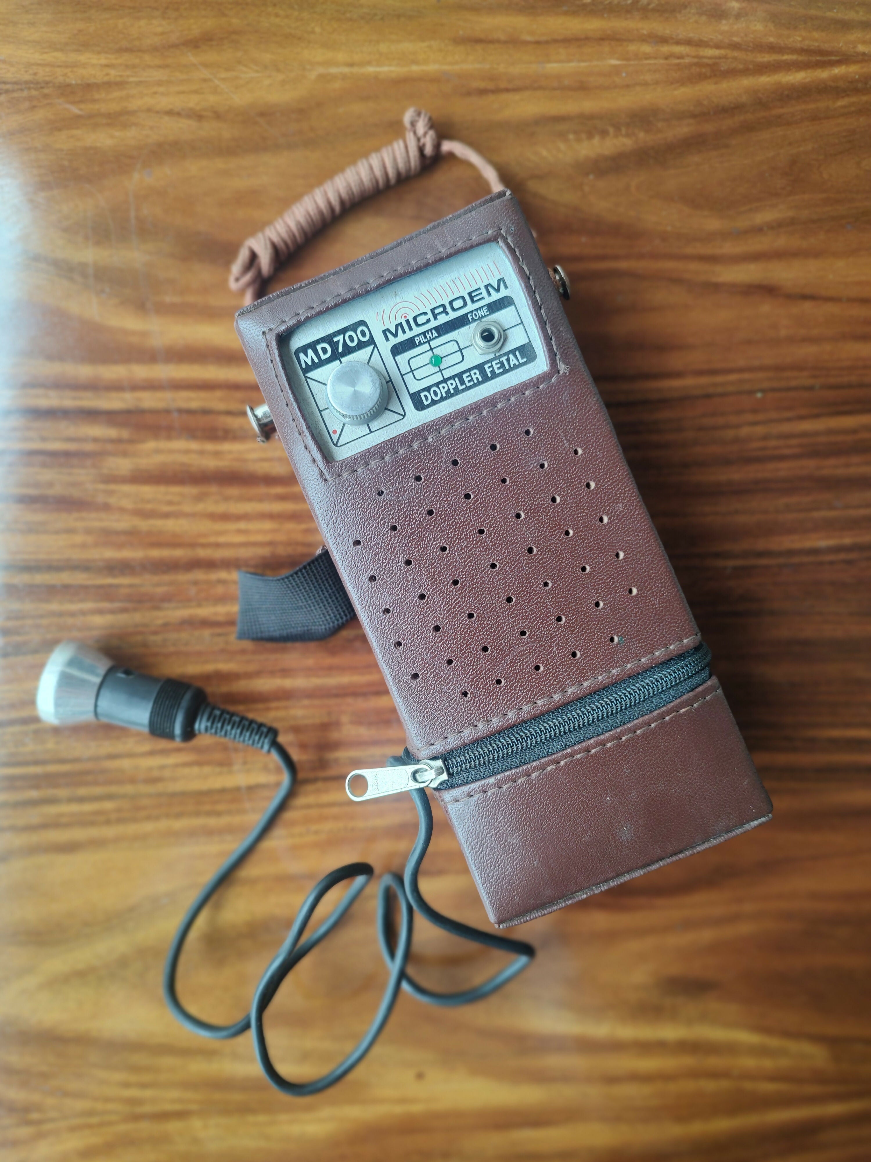 Antigo Doppler Fetal Microem MD 700 / Auscutador de coração Portátil (funcionando!)