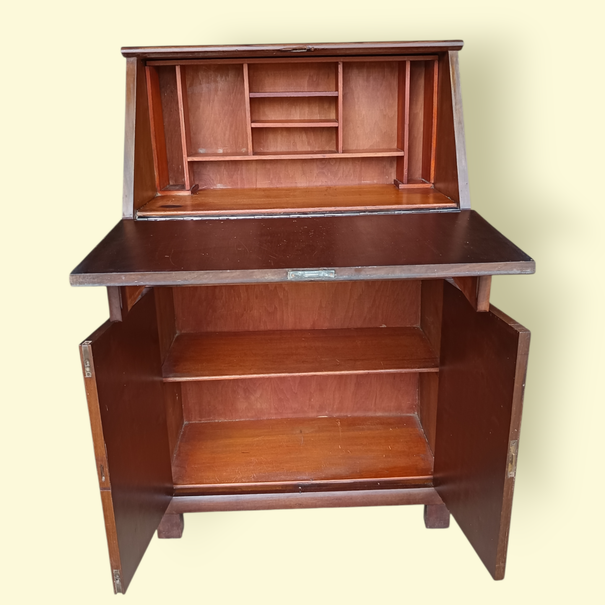 Linda Escrivaninha Secretaire com cadeira em palhinha