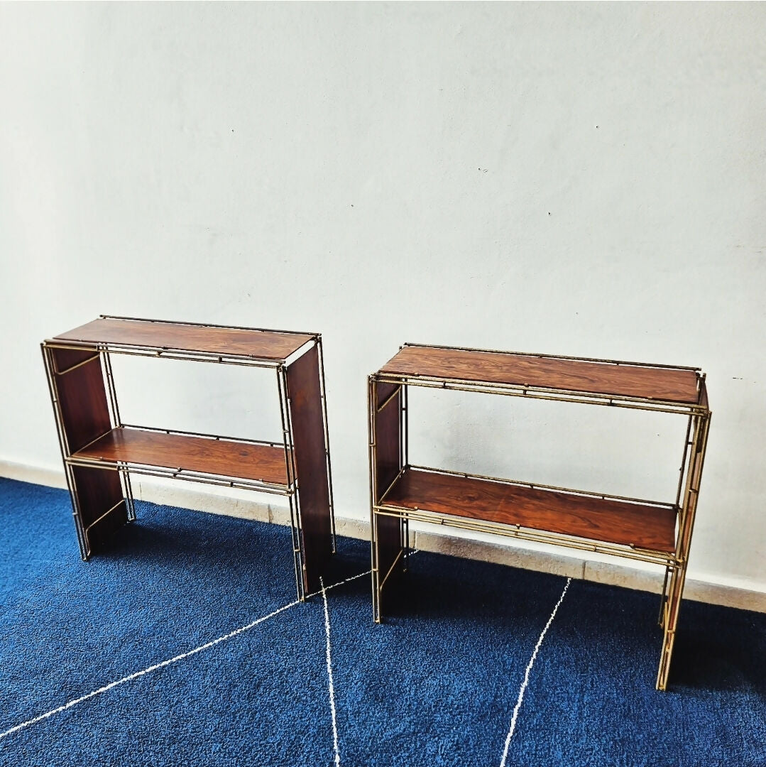 PRATELEIRAS MODULARES EM JACARANDÁ – ANOS 60 (Unidade)✨