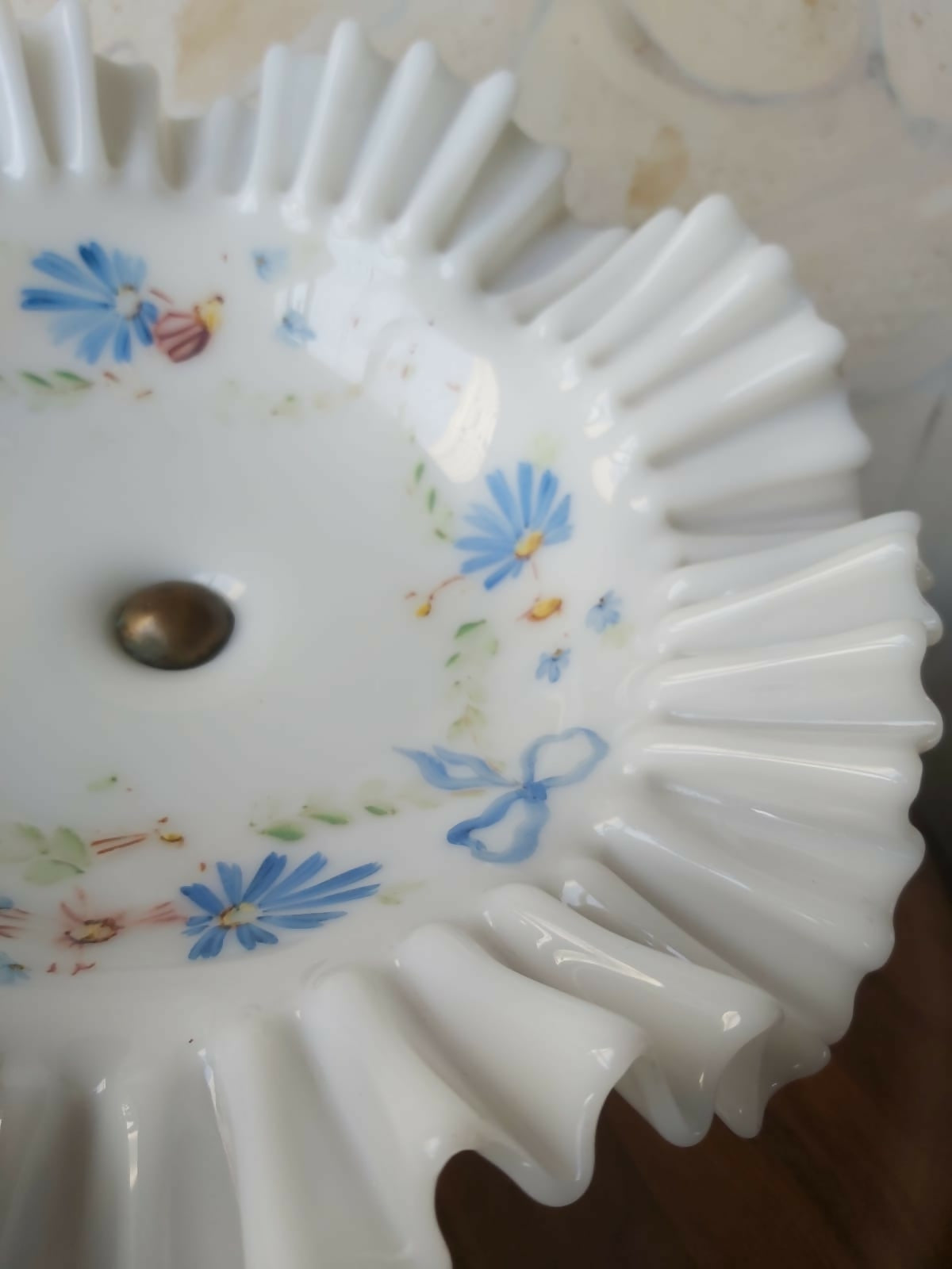 Maravilhosa fruteira de opalina anos 60 em perfeito estado!