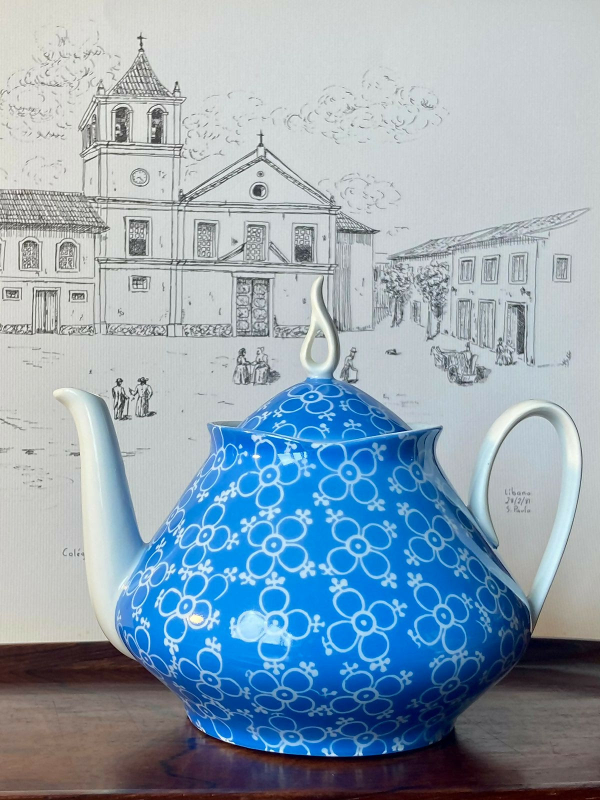 Bule e Açucareiro Porcelana Real 50’s (DMCPS_272)