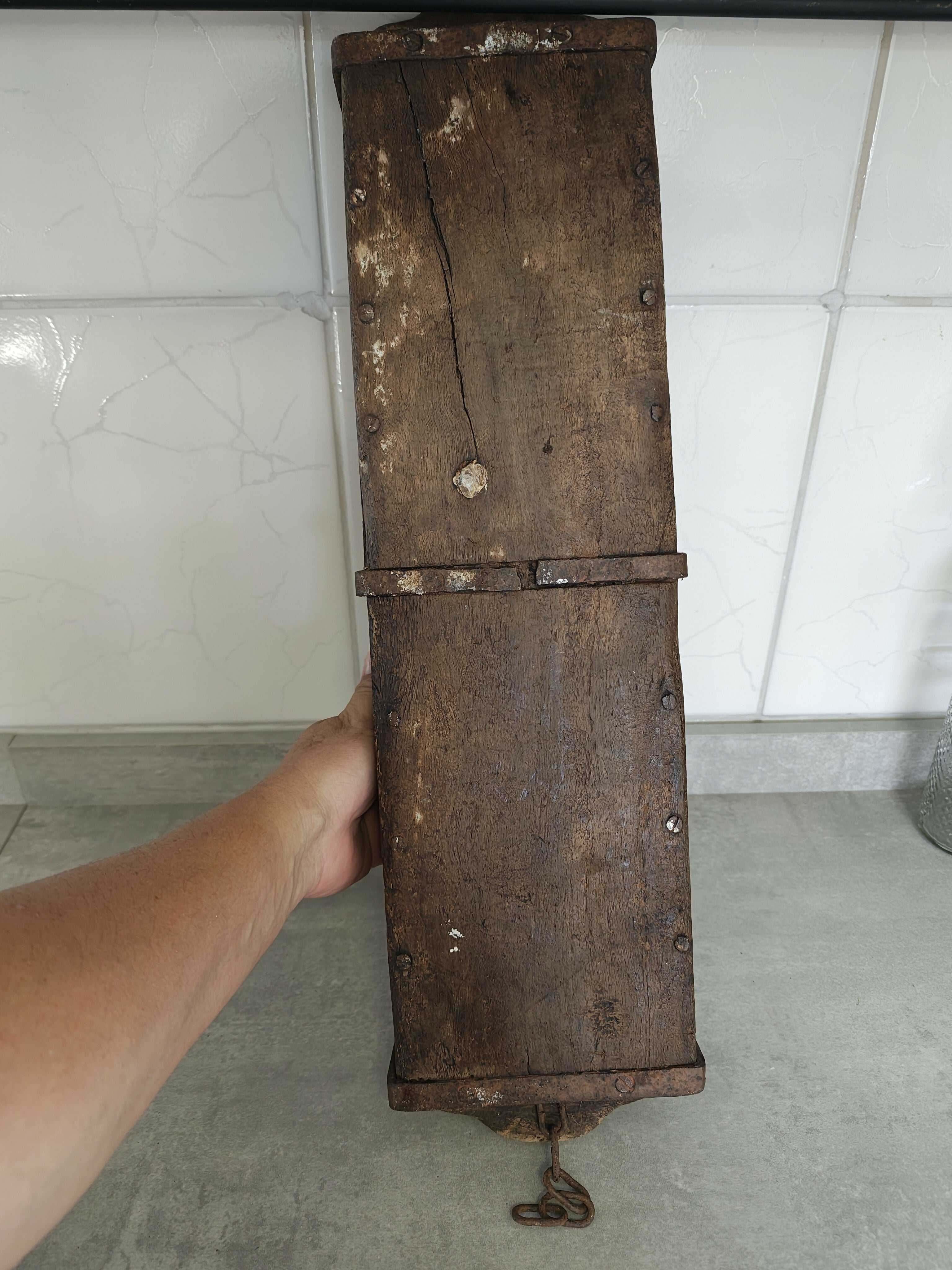 Forma de tijolo antigo em madeira